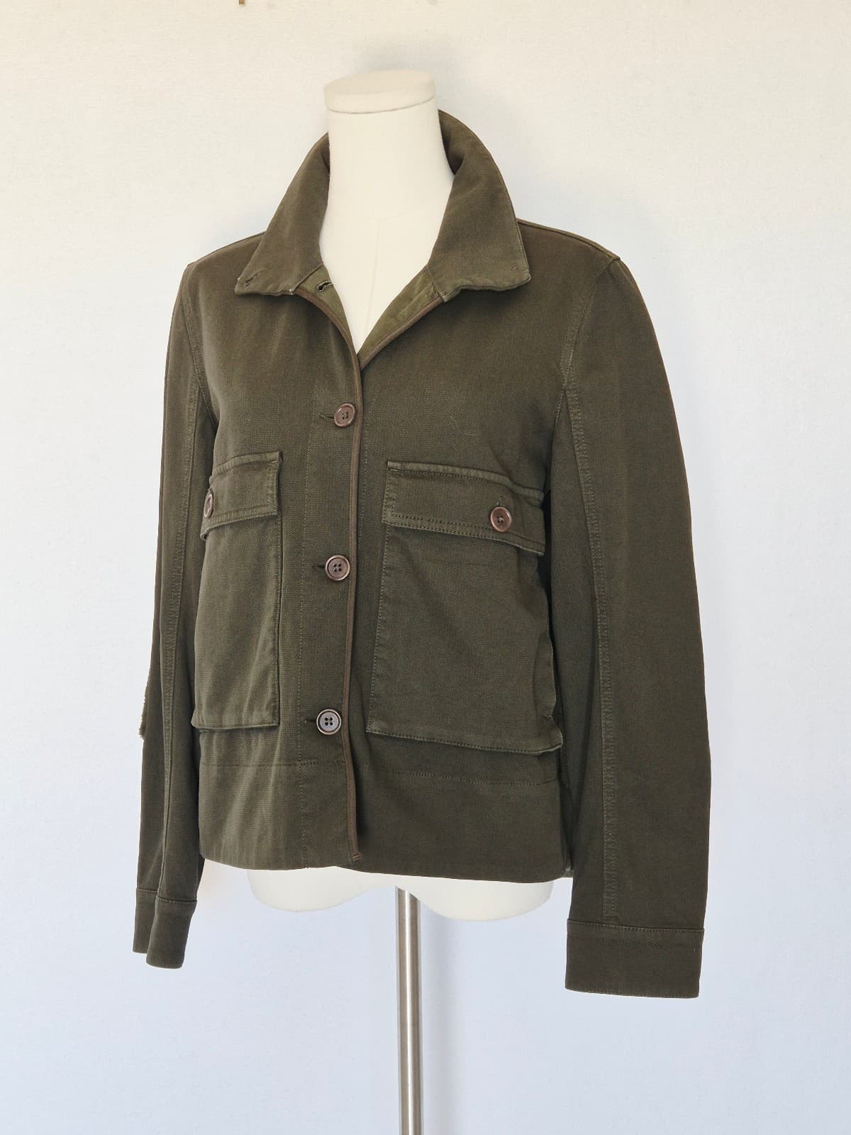 NWoT Standard James Perse Made in Italy Cropped Utility Jacket Green Women's 1-S - Thumbnail 3
