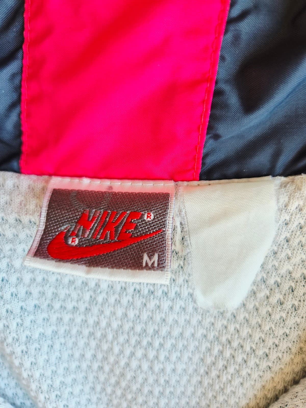 Vintage'90s Nike Windbreaker Track Jacket Zip-Up Lined Colorblock Men's M - Thumbnail 5