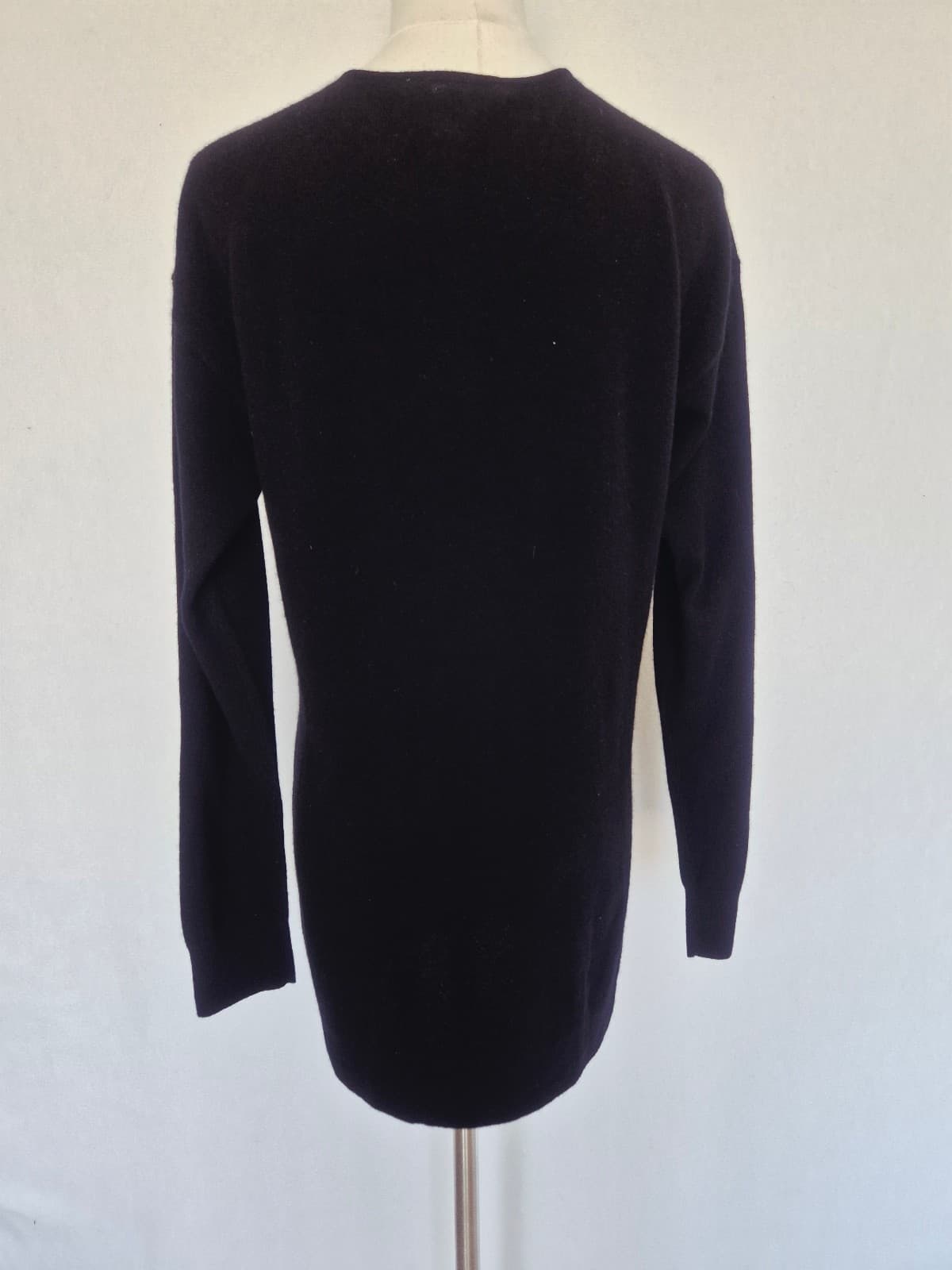 NWoT EVERLANE 100% Cashmere V-Neck Cardigan Button Pocket Black Women's S - Thumbnail 7