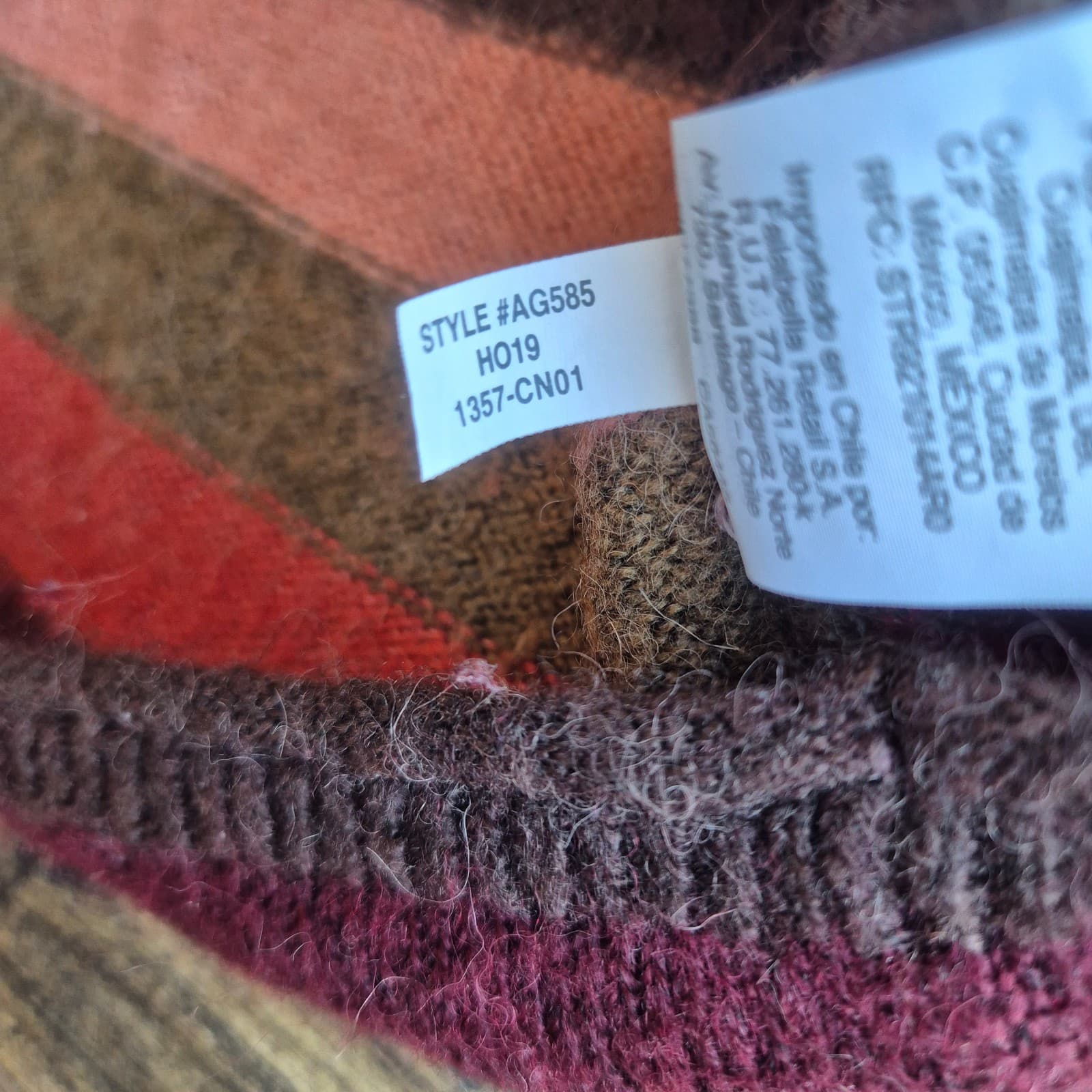 Madewell Alpaca Blend Chelsea Pocket Sweater Multi-Stripe Sweet Dahlia Women's M - Thumbnail 12