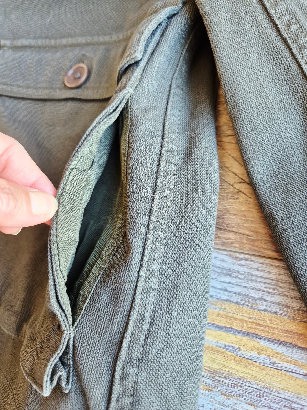 NWoT Standard James Perse Made in Italy Cropped Utility Jacket Green Women's 1-S - Thumbnail 8