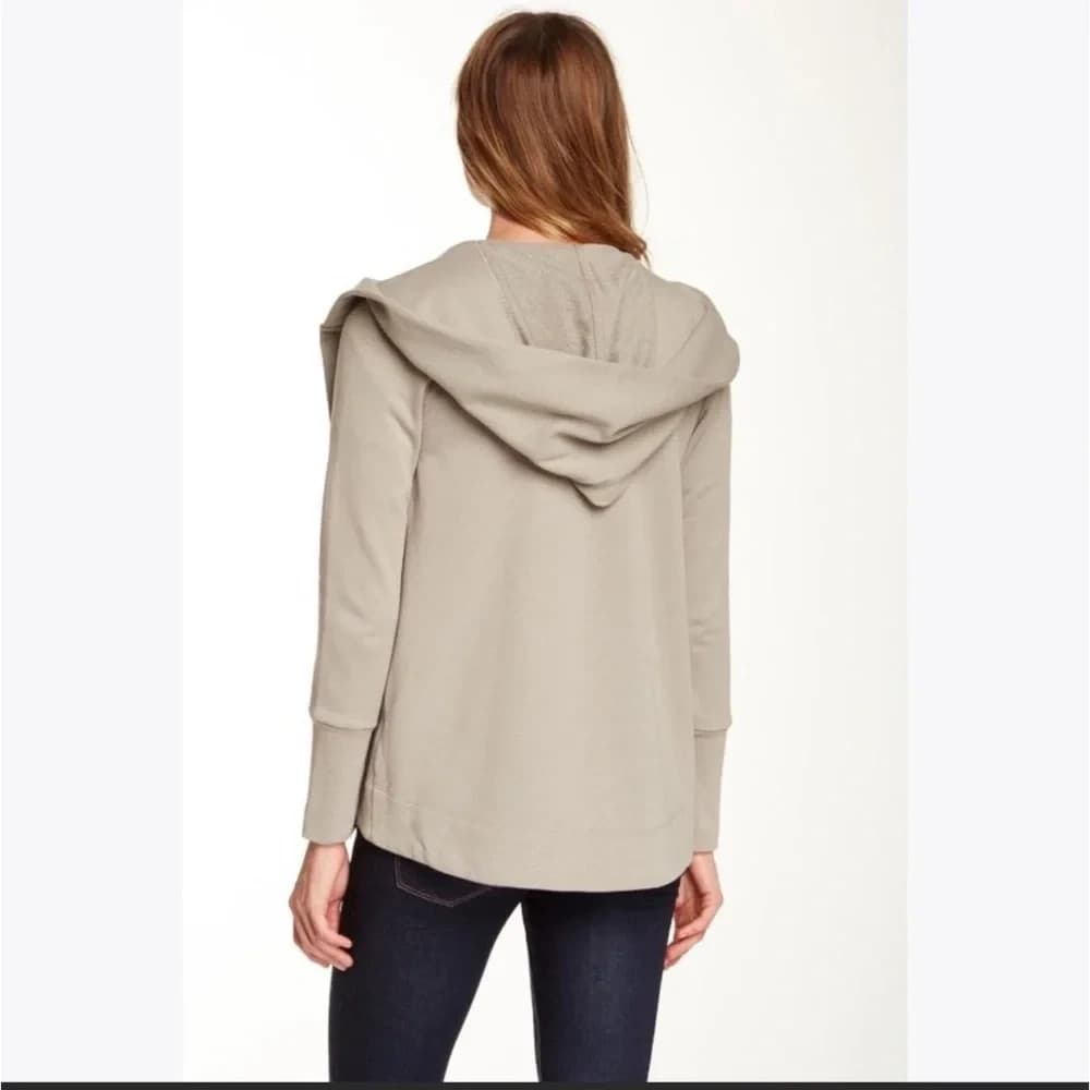 Standard James Perse French Terry Hoodie Open Sweat Cardigan Black Women's 1 (S) - Thumbnail 7