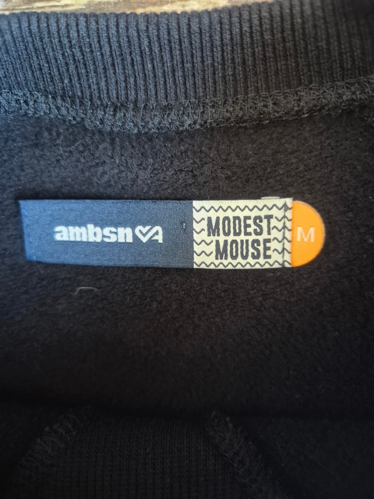AMBSN x Modest Mouse Mushroom Embroidered Crewneck Sweatshirt Black Men's M - Thumbnail 10