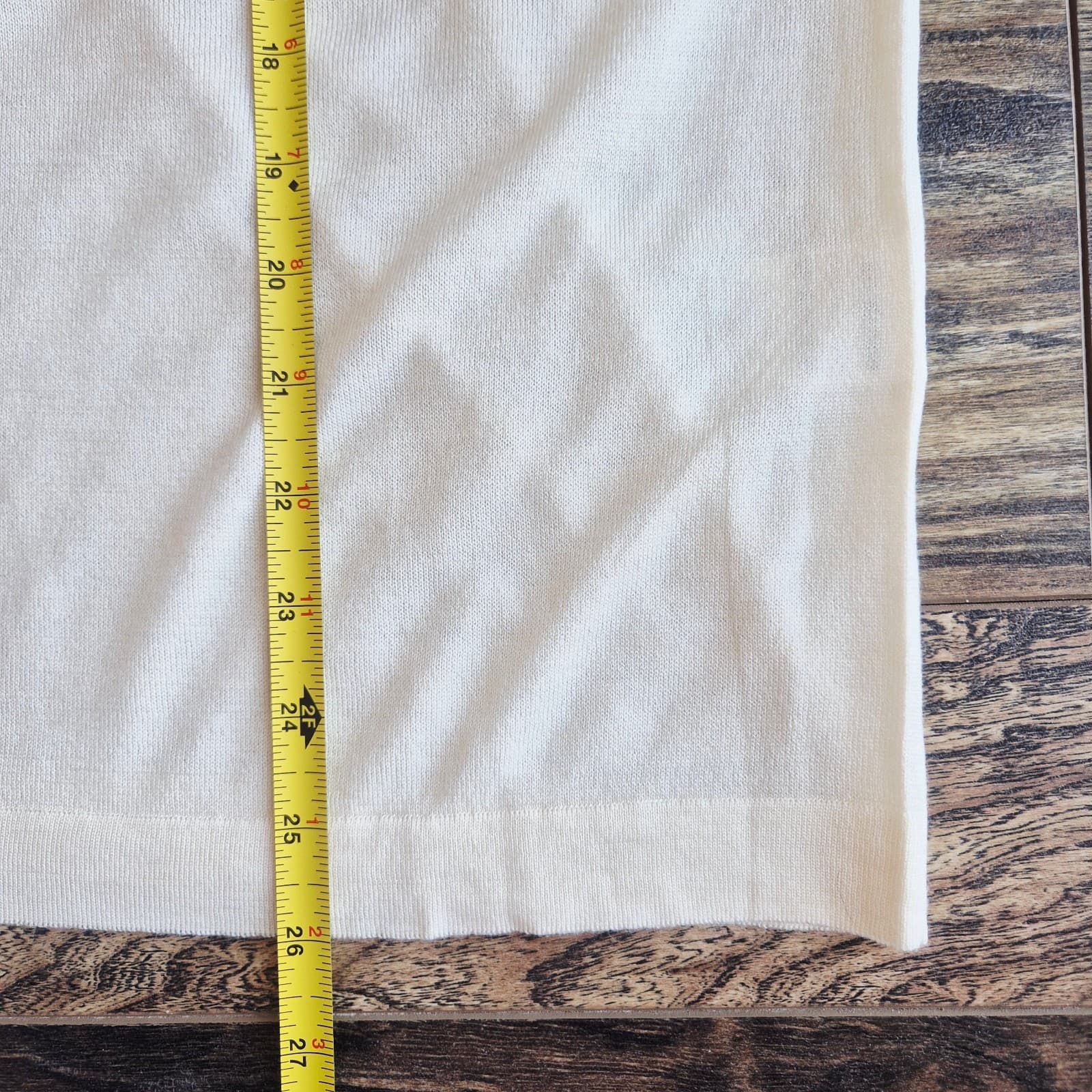 Genuine Scottish Knits 100% Merino Sweater Skipper Mill Langhlom Ivory Womens XL - Thumbnail 11