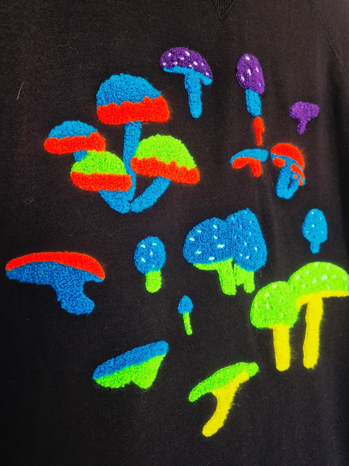 AMBSN x Modest Mouse Mushroom Embroidered Crewneck Sweatshirt Black Men's M - Thumbnail 5