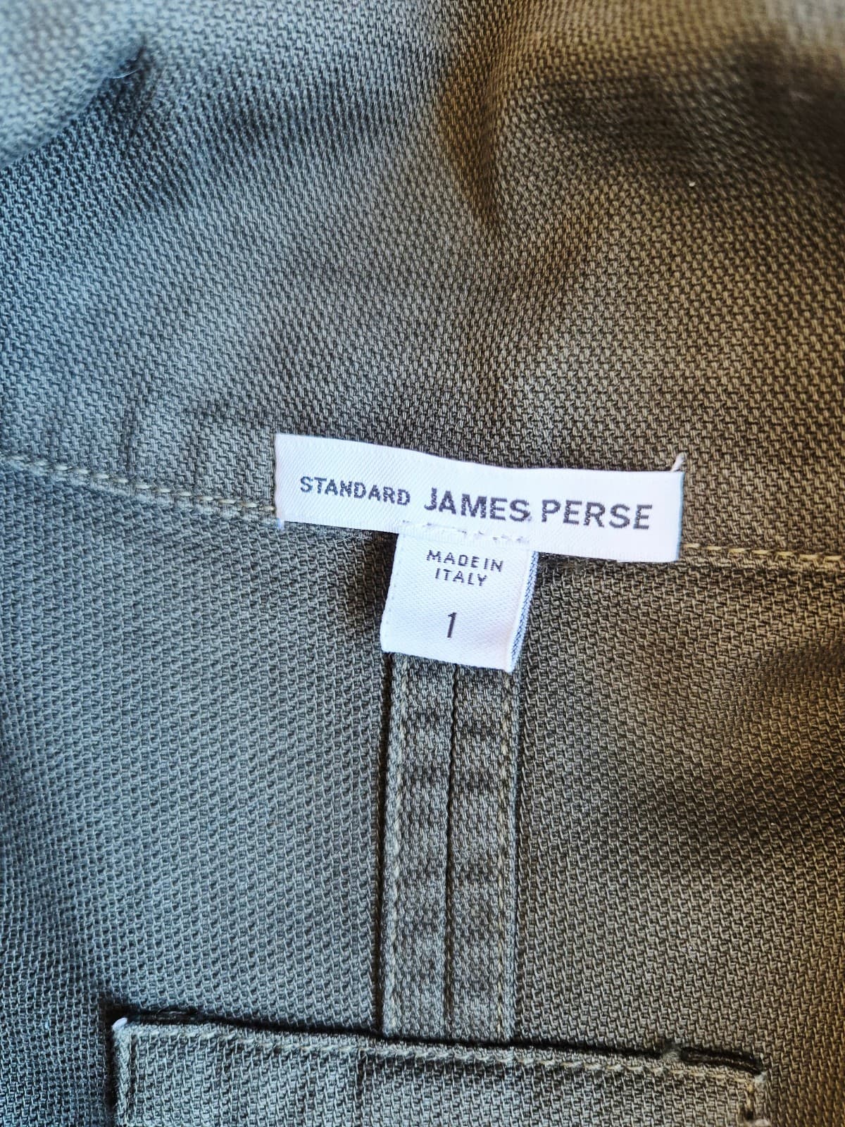 NWoT Standard James Perse Made in Italy Cropped Utility Jacket Green Women's 1-S - Thumbnail 9