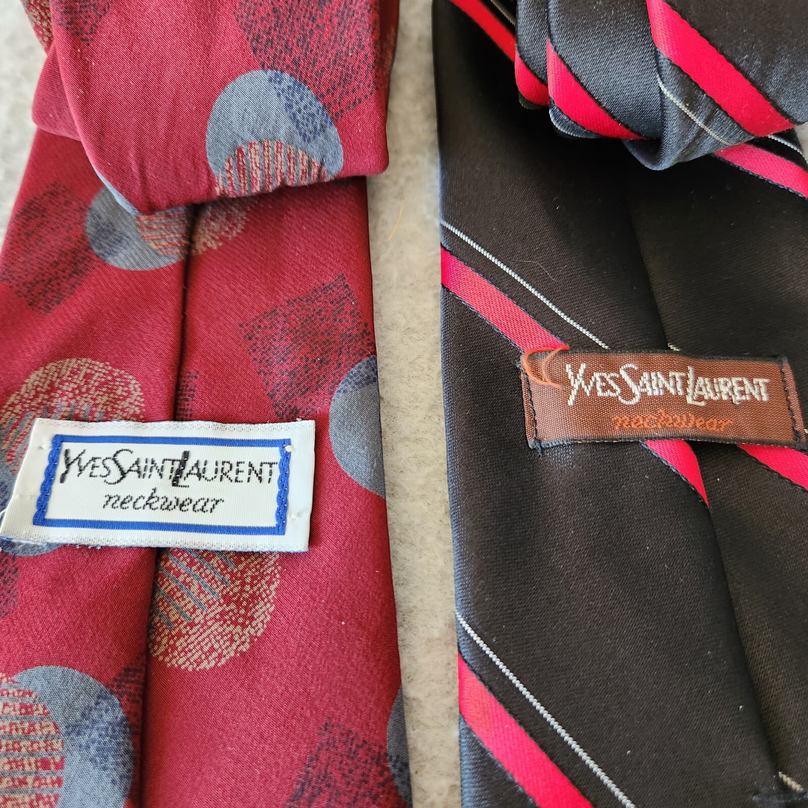Vintage Yves Saint Laurent Neckwear 2 Piece Traditional Standard Width Necktie - Thumbnail 6