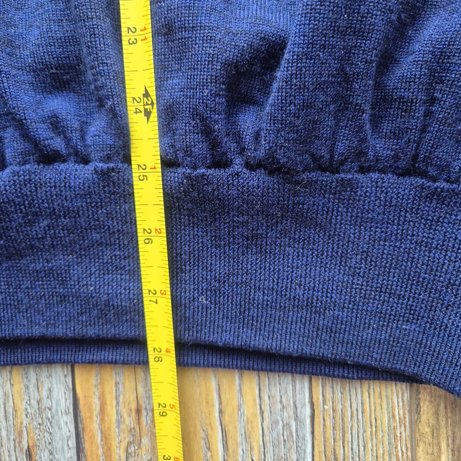 FootJoy Men's L Wool Quarter-Zip Lined Performance Windproof Sweater Navy Blue - Thumbnail 14