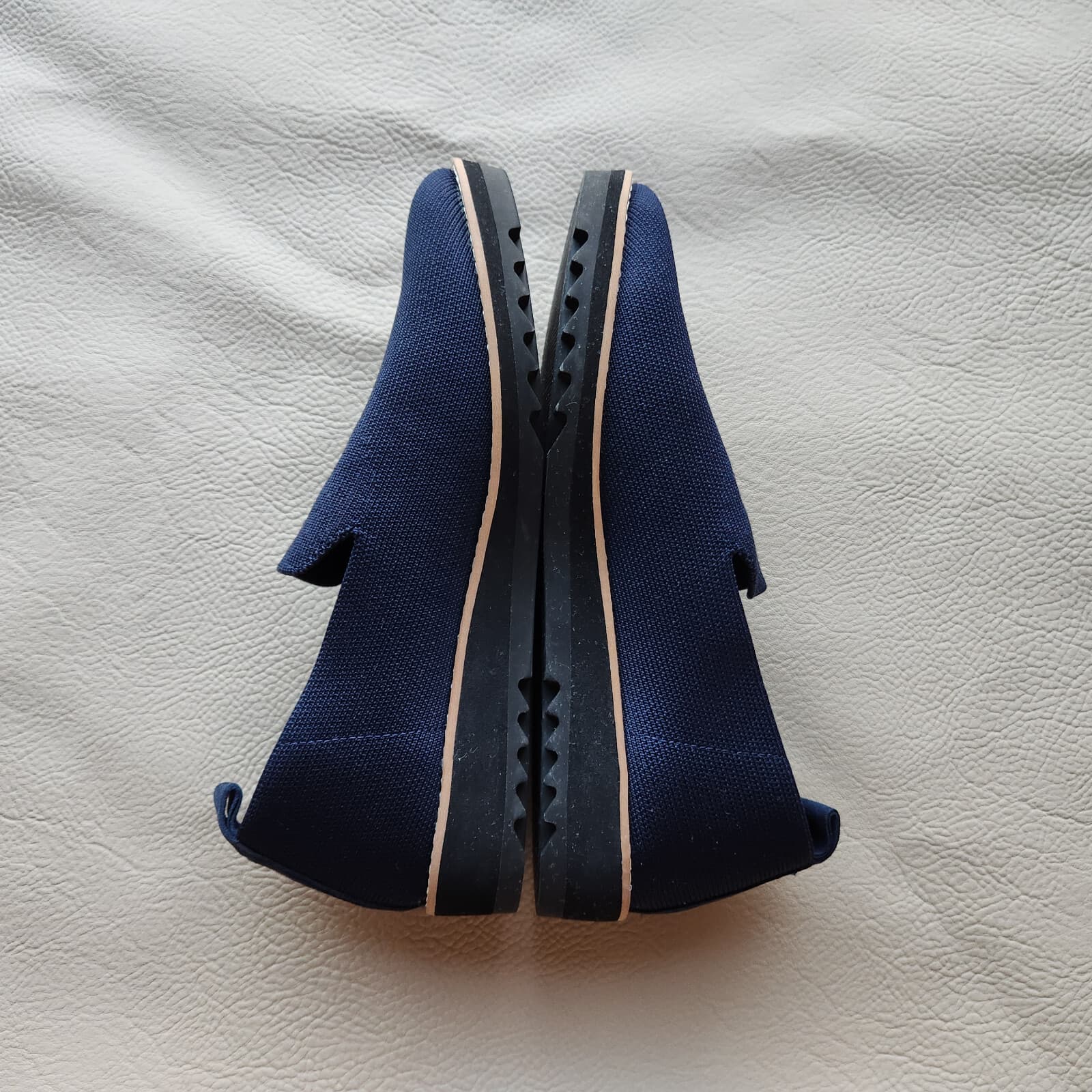 EILEEN FISHER $165 Embrace Recycled Stretch Knit Loafer Platform Navy Blue US7 - Thumbnail 6