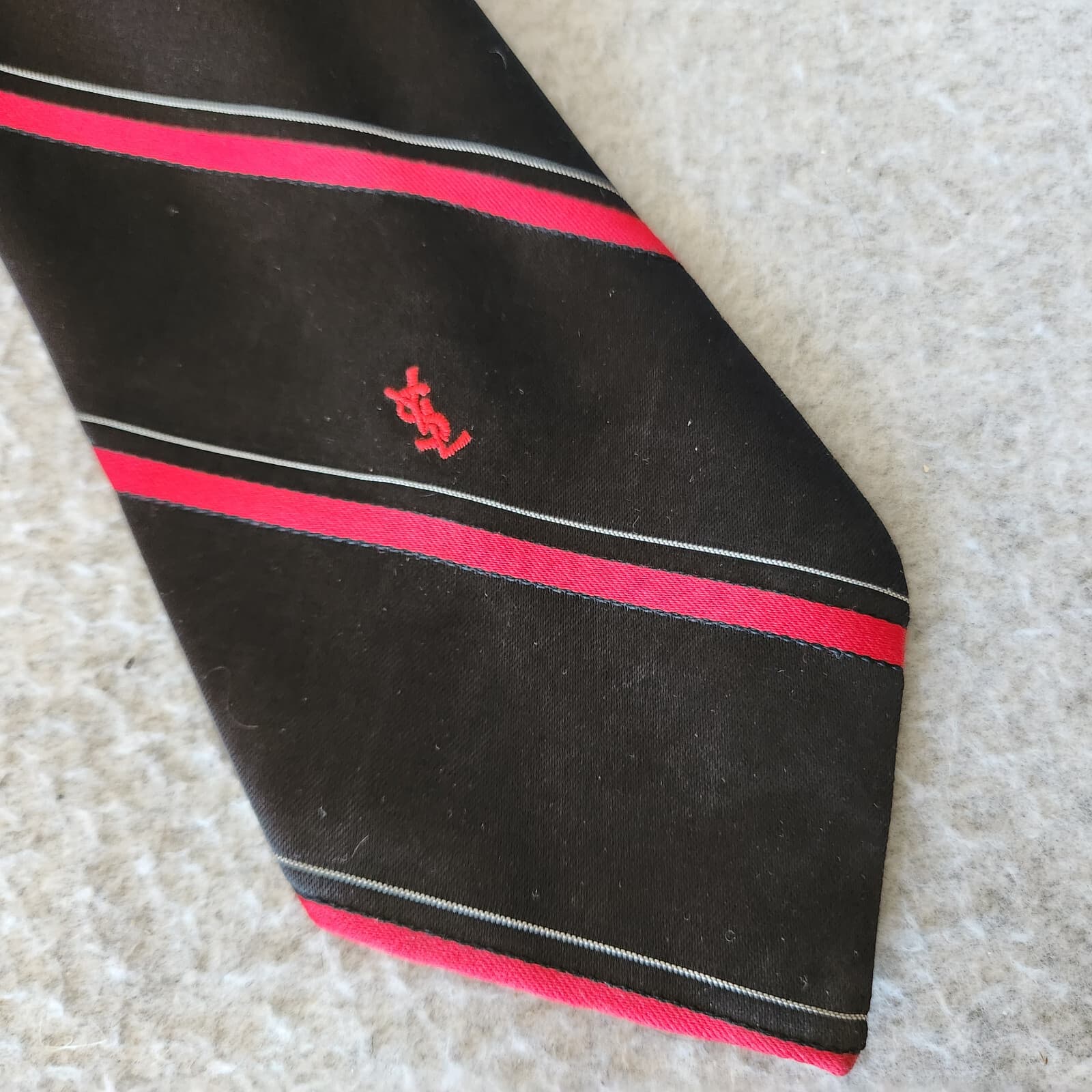 Vintage Yves Saint Laurent Neckwear 2 Piece Traditional Standard Width Necktie - Thumbnail 4