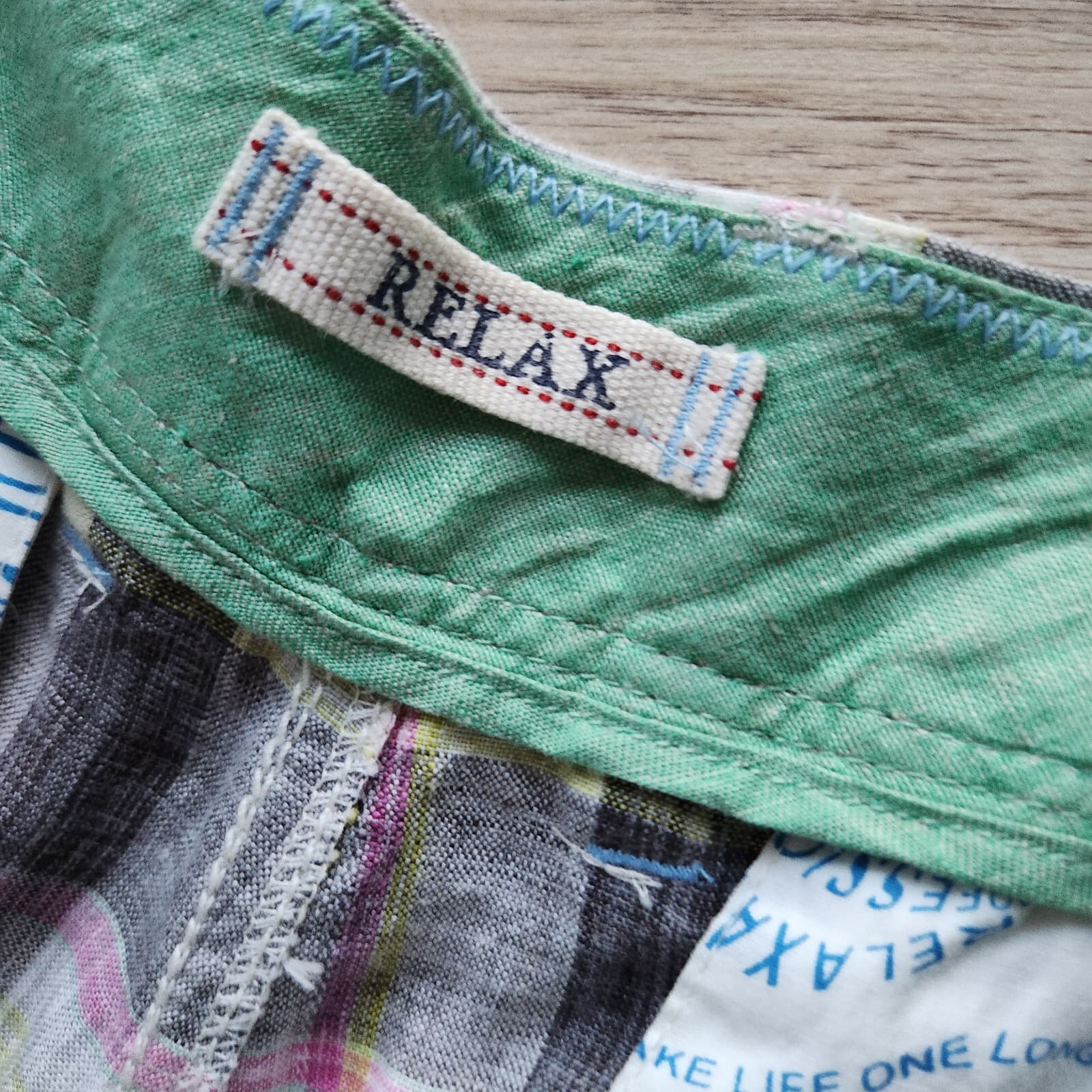 Tommy Bahama Relax 100% Linen Madras Plaid Shorts Zip Pocket Multicolor Men's 35 - Thumbnail 8