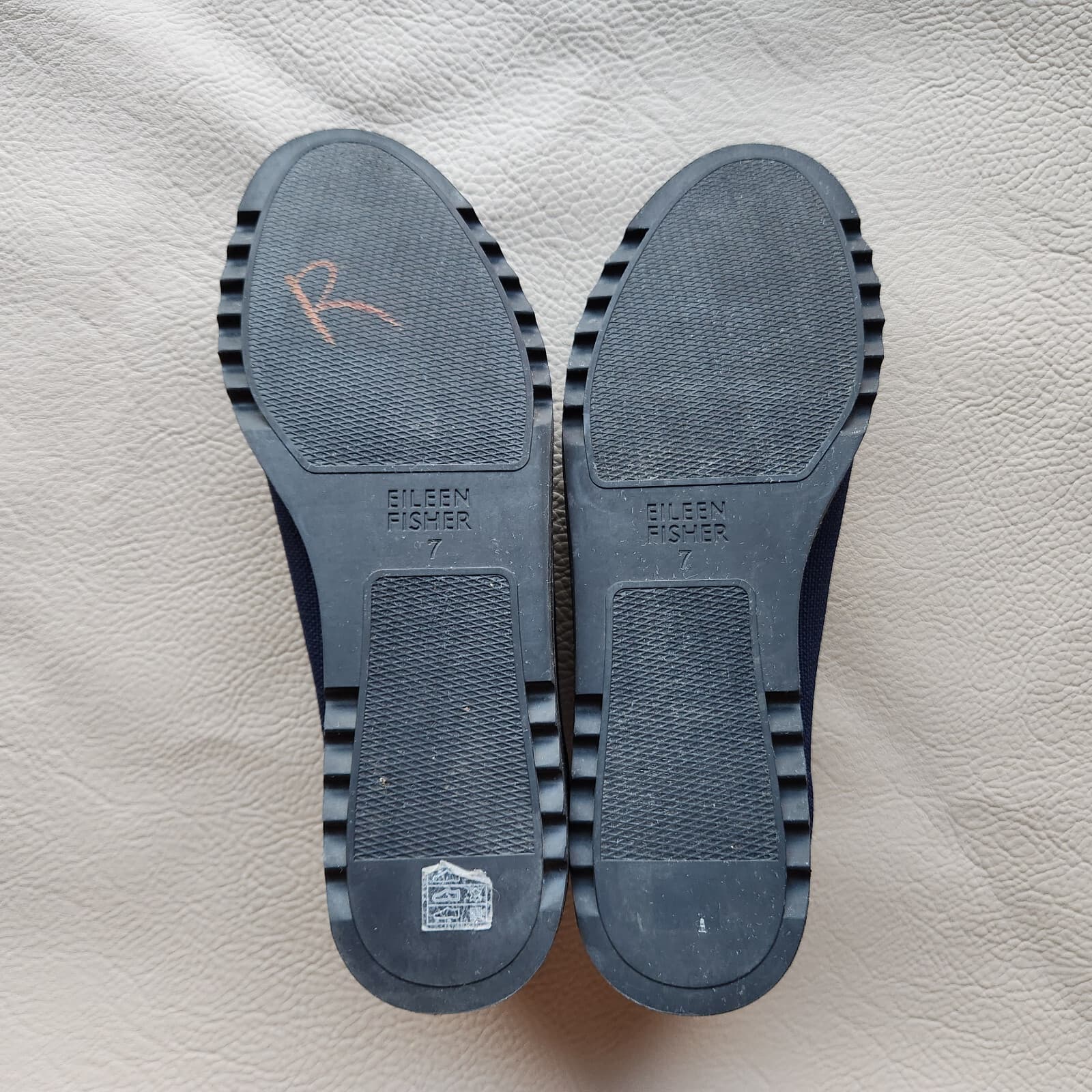 EILEEN FISHER $165 Embrace Recycled Stretch Knit Loafer Platform Navy Blue US7 - Thumbnail 7