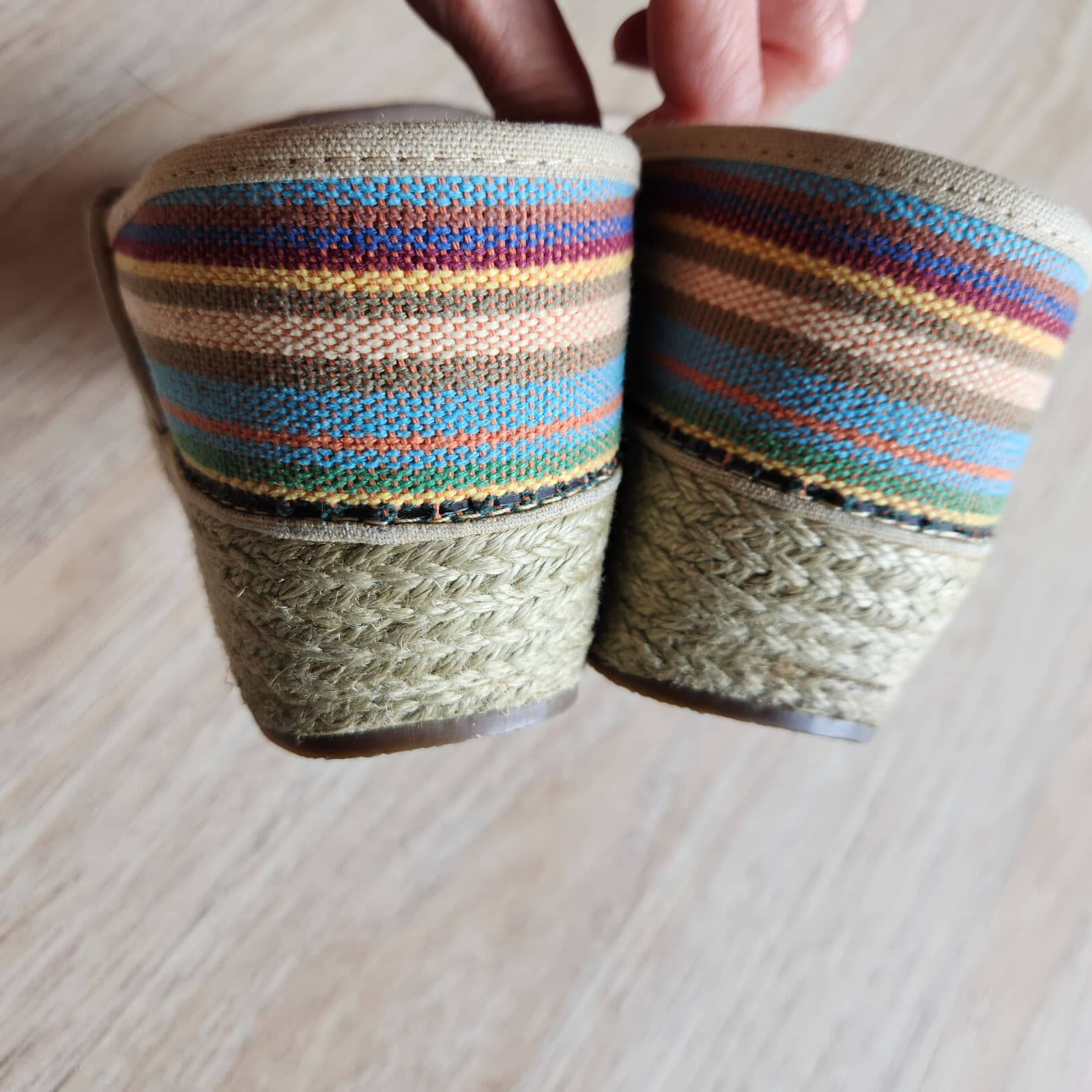 Dansko Vegan Canvas Multicolor Stripe Professional Clog Comfort Espadrille EU37 - Thumbnail 7