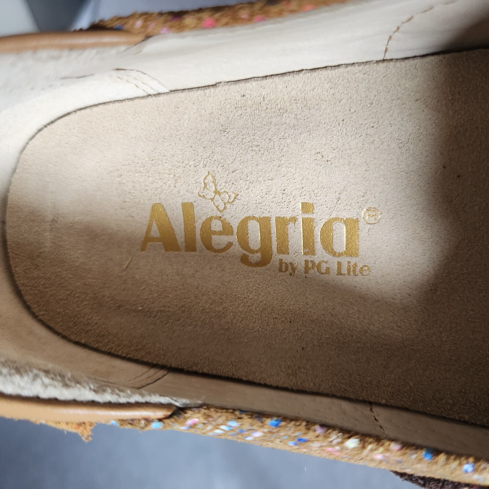 Alegria Keli Ric Rock Professional Leather Clog Comfort Zippy Zigzag Tan EU39 - Thumbnail 11