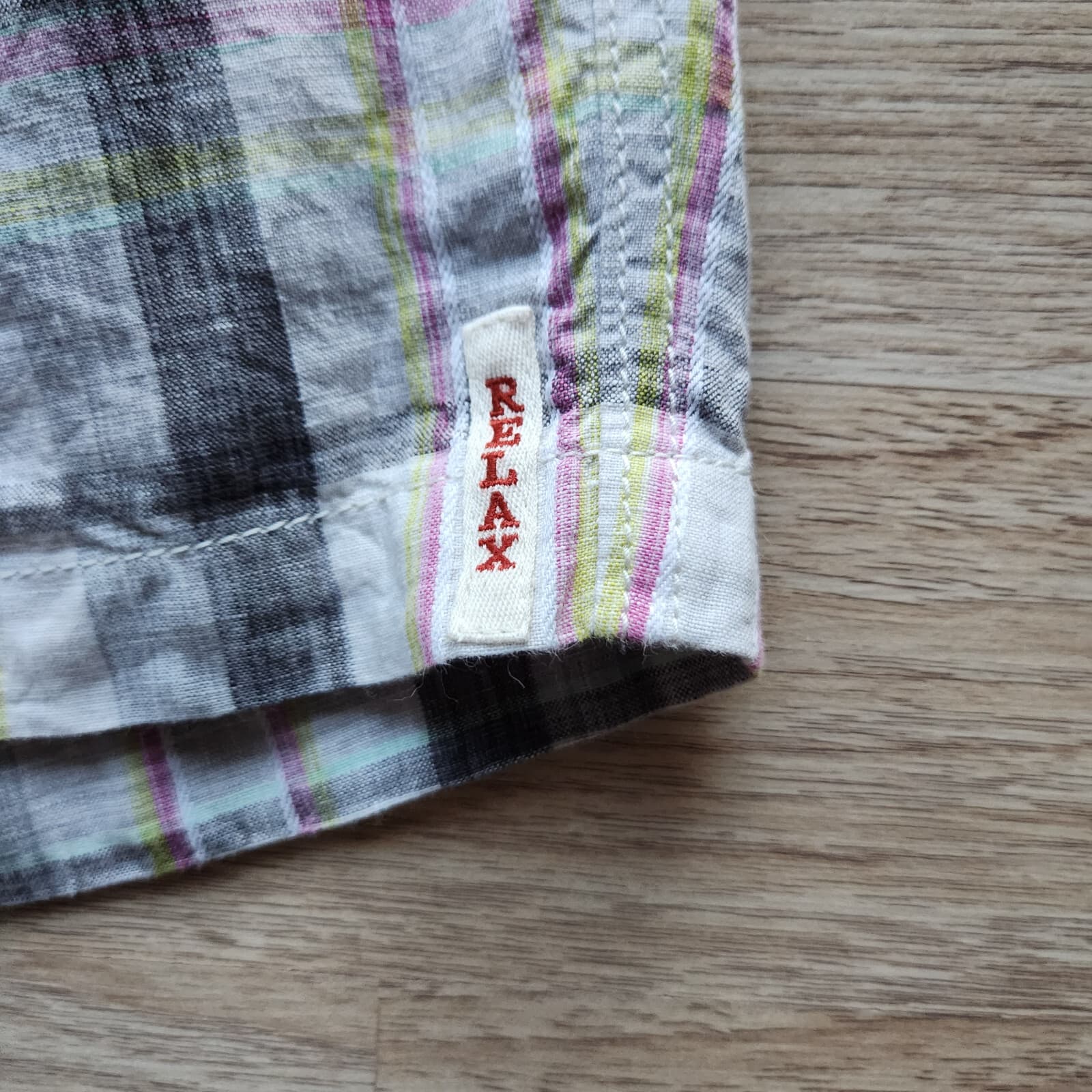 Tommy Bahama Relax 100% Linen Madras Plaid Shorts Zip Pocket Multicolor Men's 35 - Thumbnail 4