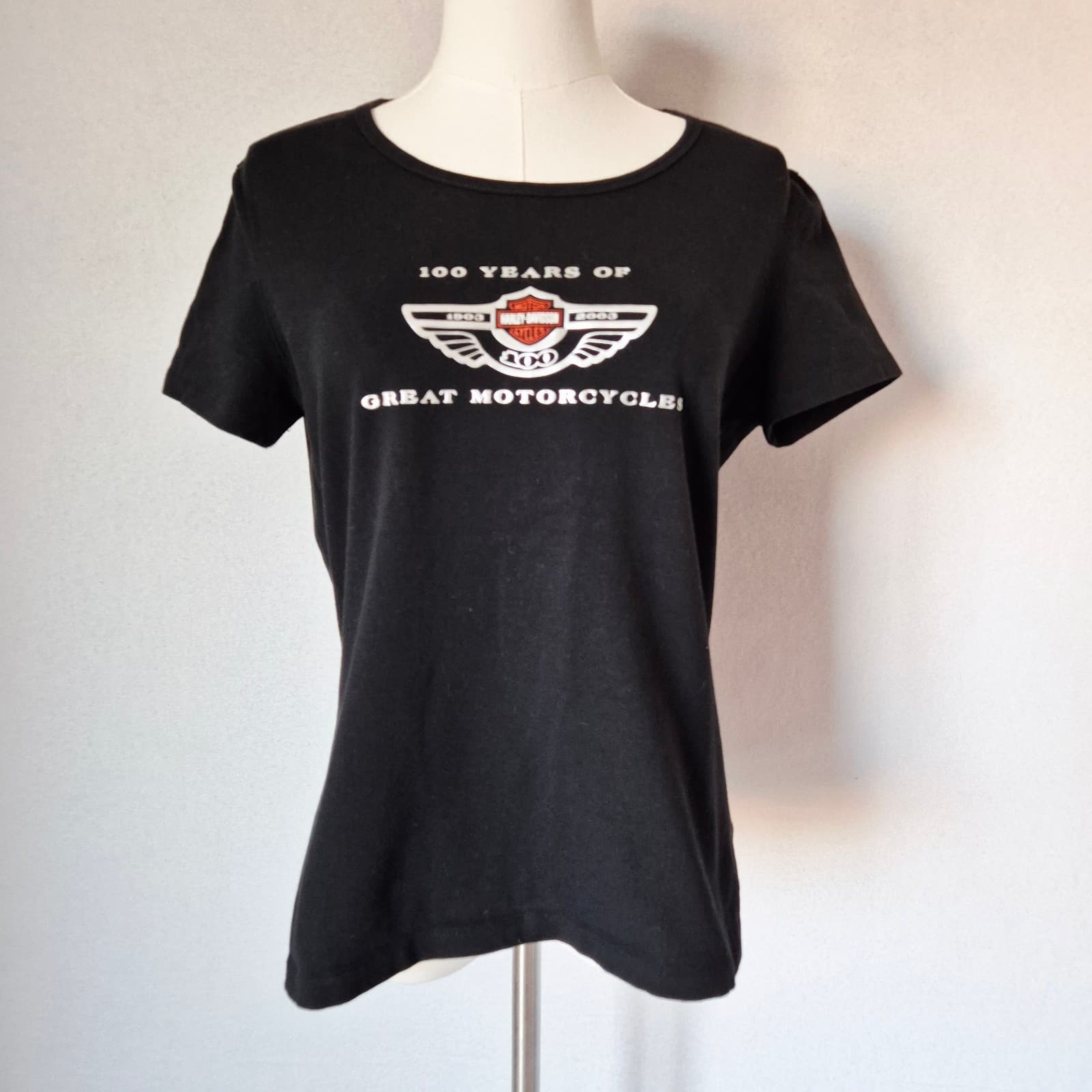 Vintage Harley Davidson Made in USA 100 Years of Great Motorcycs T-Shirt Sz.XL - Thumbnail 2