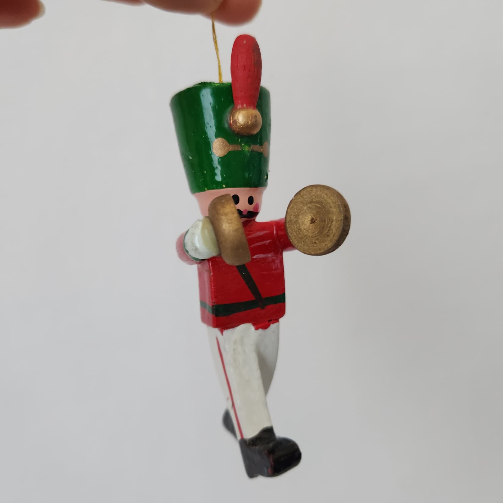 Vintage 5 Pieces Wooden Soldier Nutcracker Christmas Ornaments Made in Taiwan - Thumbnail 2