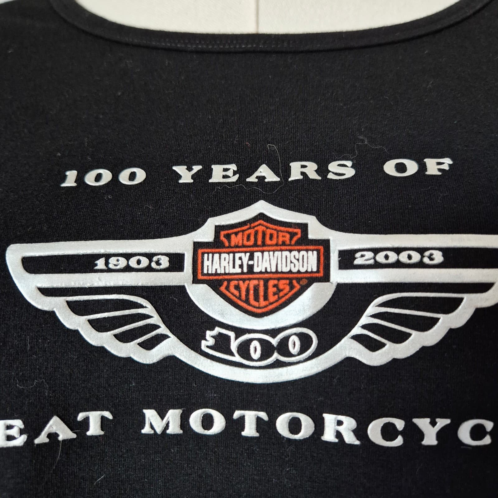 Vintage Harley Davidson Made in USA 100 Years of Great Motorcycs T-Shirt Sz.XL - Thumbnail 4