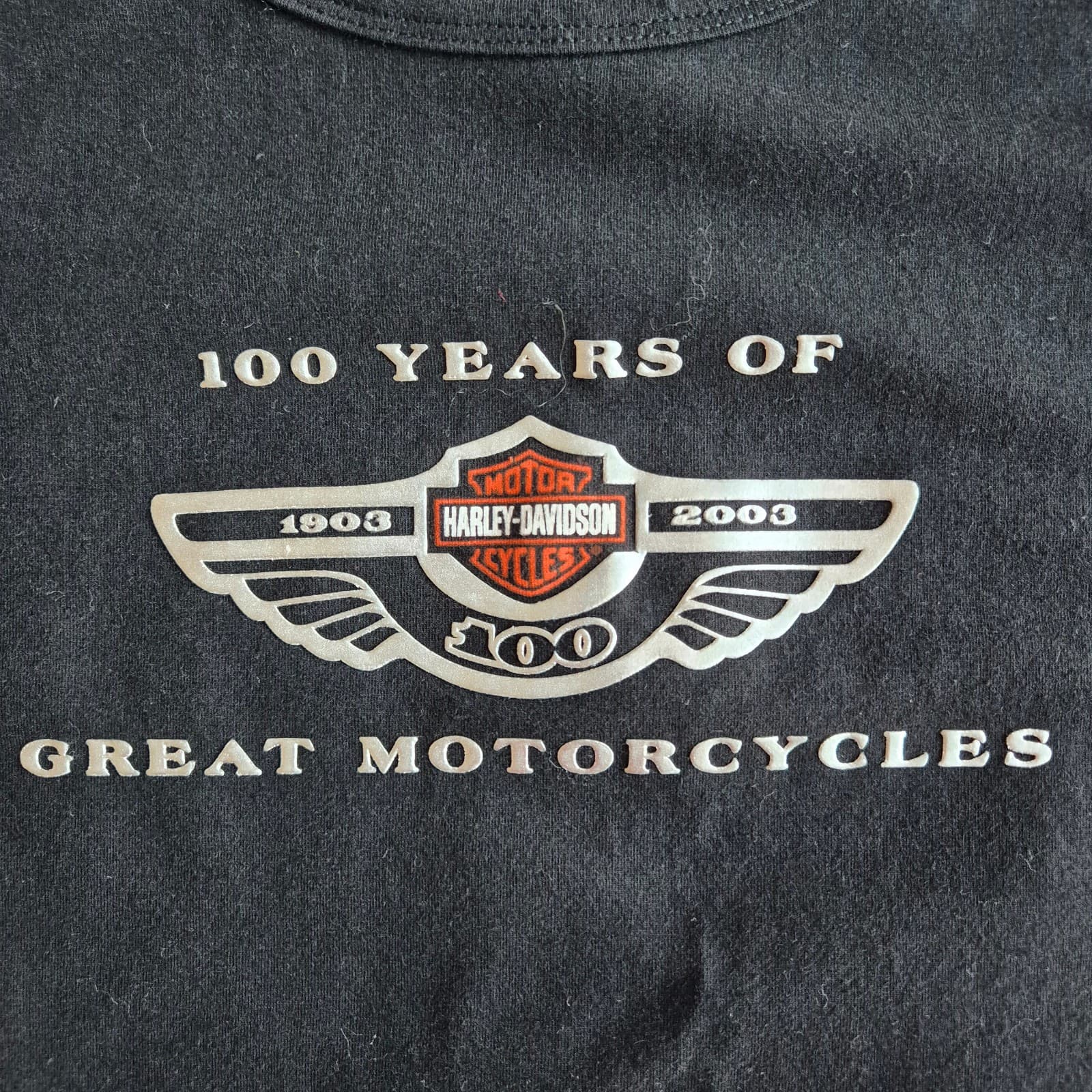 Vintage Harley Davidson Made in USA 100 Years of Great Motorcycs T-Shirt Sz.XL - Thumbnail 5