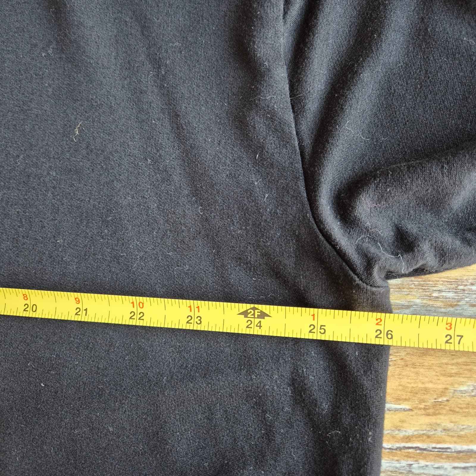 EILEEN FISHER French Terry Tunic Long Sleeve Top Black Tencel Blend One Size - Thumbnail 13