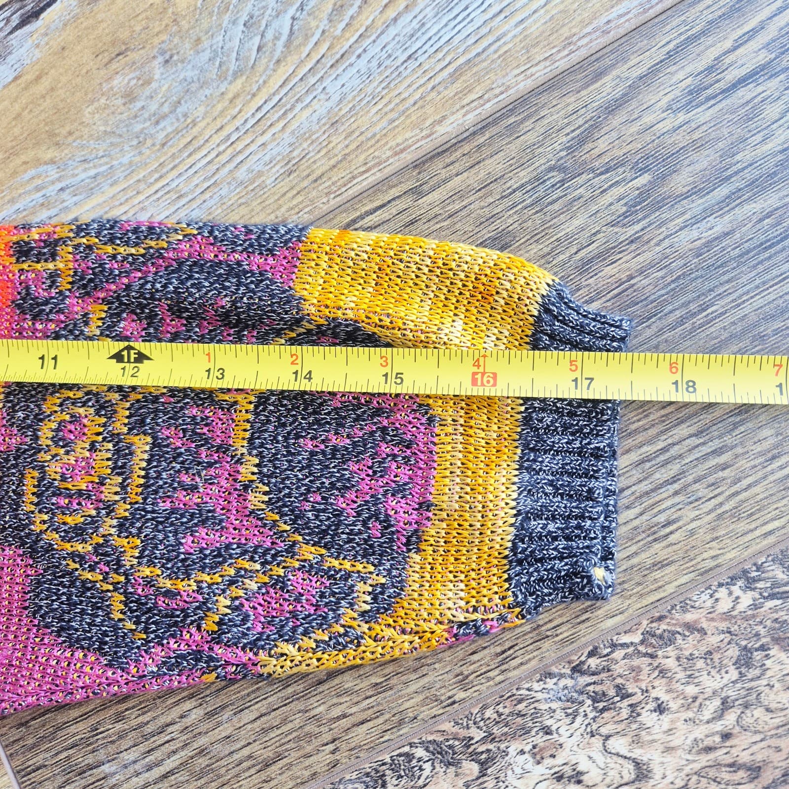 Vintage Bloomingdale's Made in Italy Sutton Sweater Multi Abstract Intarsia Knit - Thumbnail 7