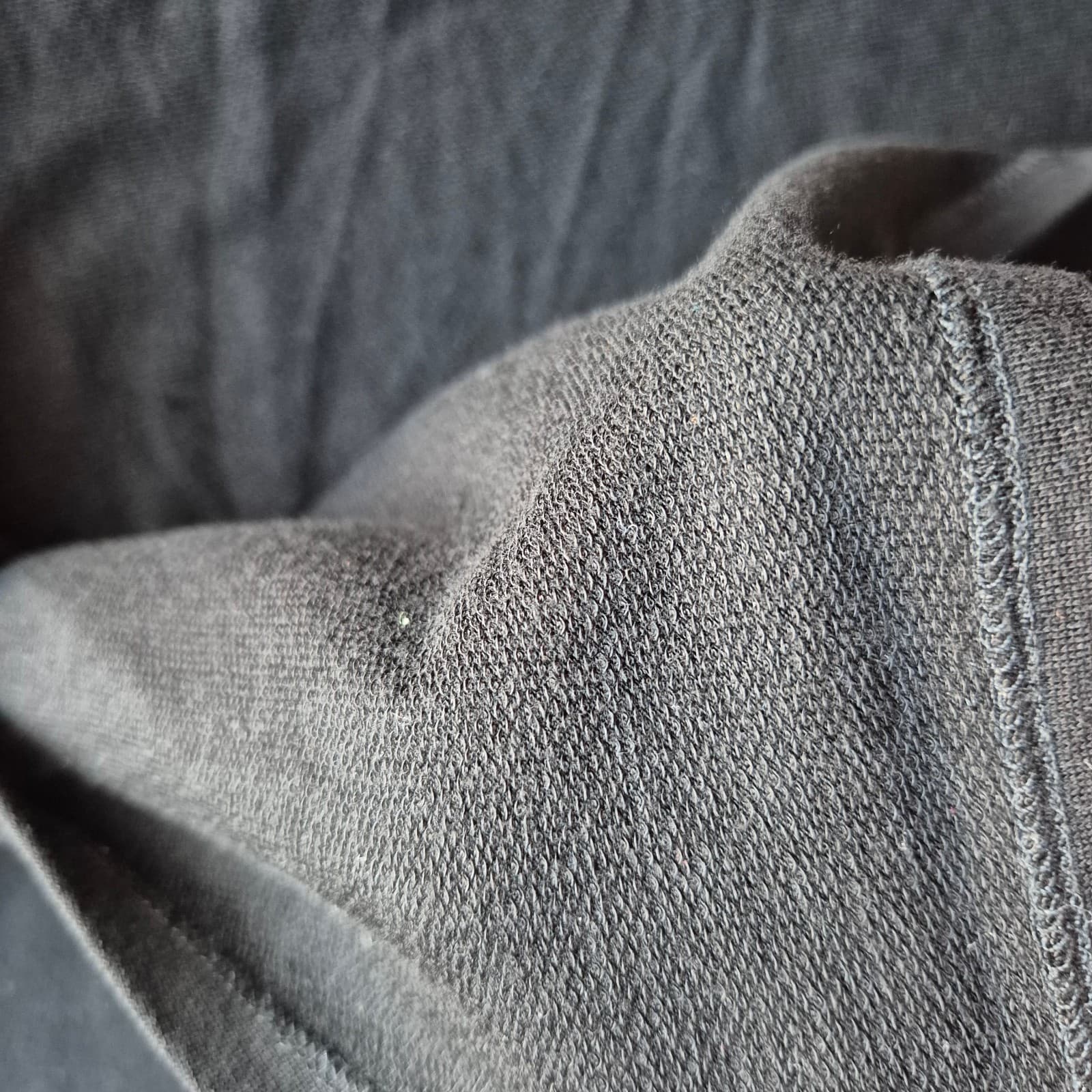 EILEEN FISHER French Terry Tunic Long Sleeve Top Black Tencel Blend One Size - Thumbnail 10