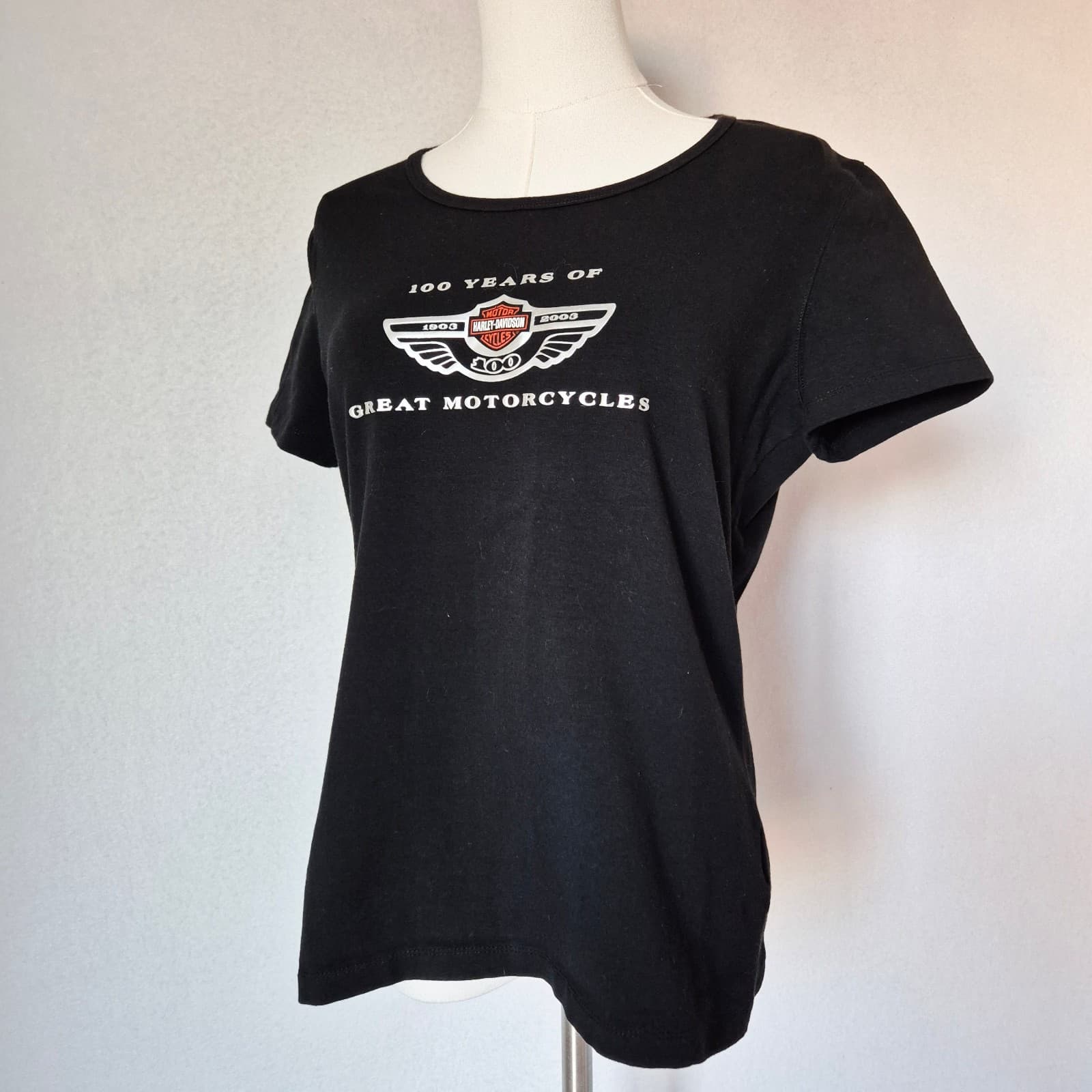 Vintage Harley Davidson Made in USA 100 Years of Great Motorcycs T-Shirt Sz.XL - Thumbnail 3