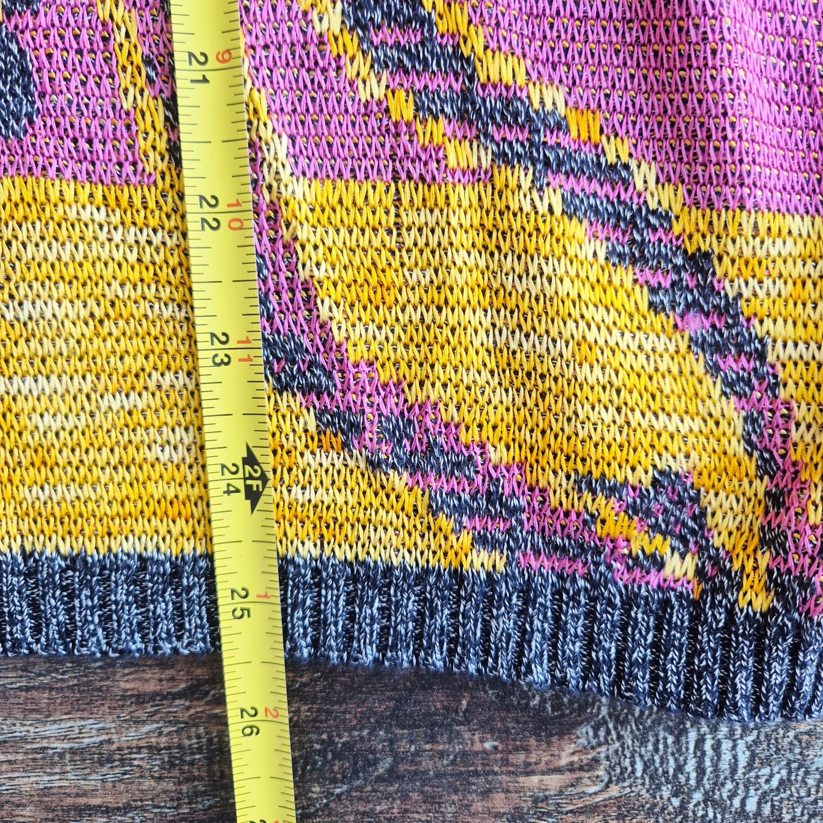 Vintage Bloomingdale's Made in Italy Sutton Sweater Multi Abstract Intarsia Knit - Thumbnail 9