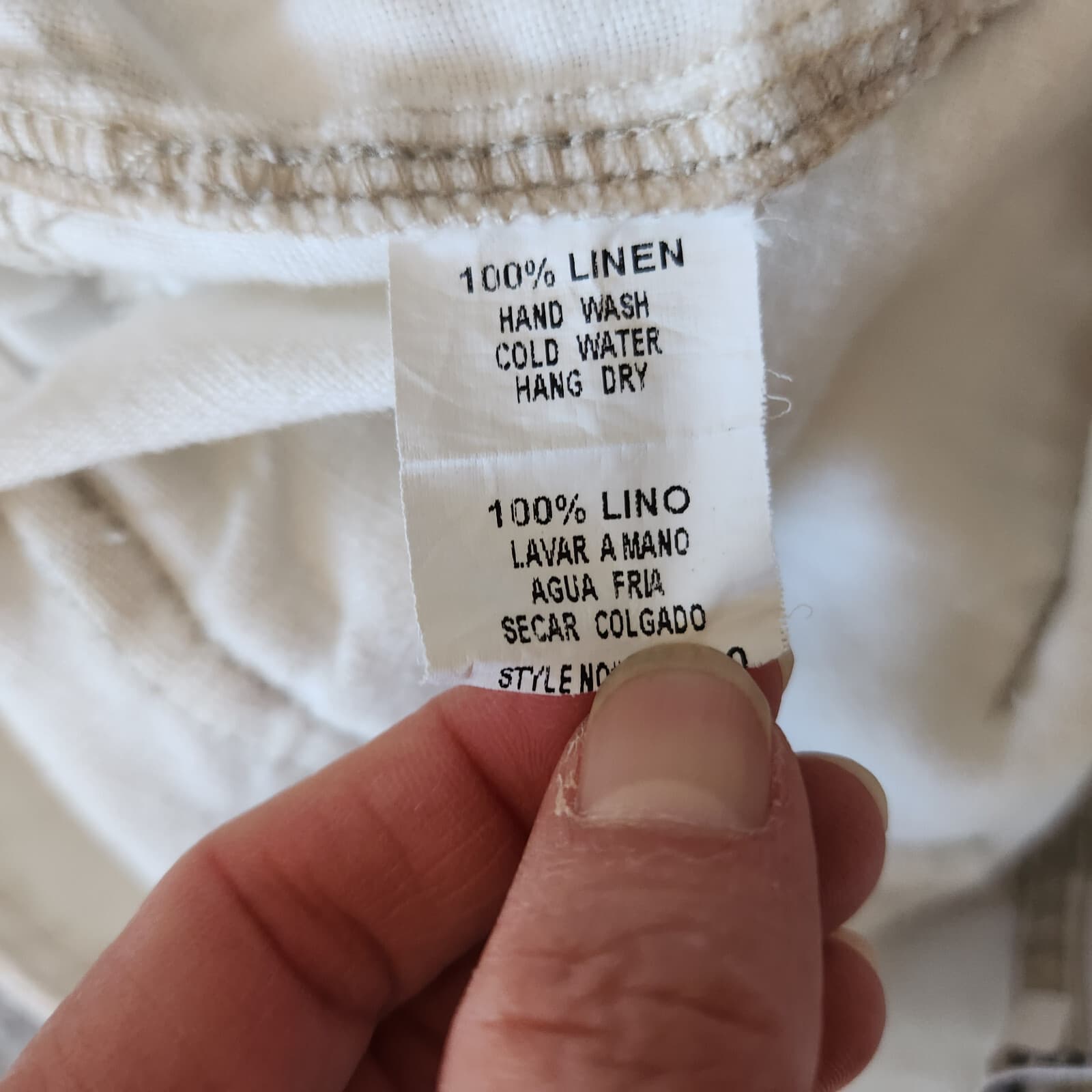 Monoreno 100% Linen Distressed Button Accent Shorts Tie-Hem White Women's S - Thumbnail 11