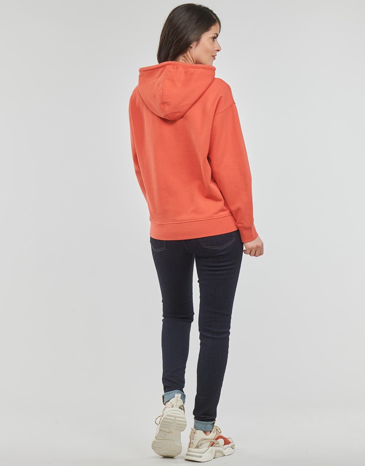 NEW Levi's Standard Hoodie Sweatshirt "Not For Resale" Terry Knit Red Women's S - Thumbnail 6