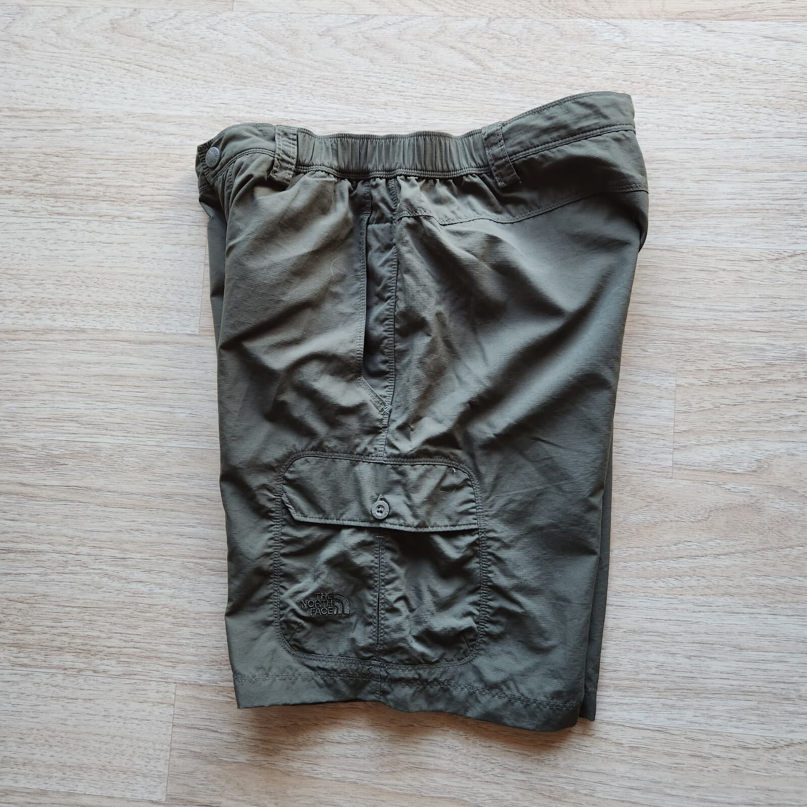 The North Face Men's M Horizon Peak Cargo Outdoor Hiking Shorts Zip Nylon Green - Thumbnail 3
