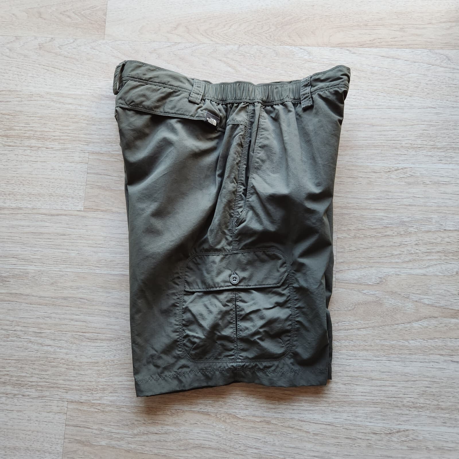 The North Face Men's M Horizon Peak Cargo Outdoor Hiking Shorts Zip Nylon Green - Thumbnail 4