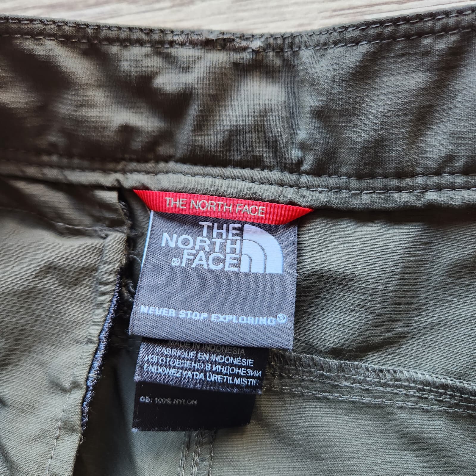 The North Face Men's M Horizon Peak Cargo Outdoor Hiking Shorts Zip Nylon Green - Thumbnail 8