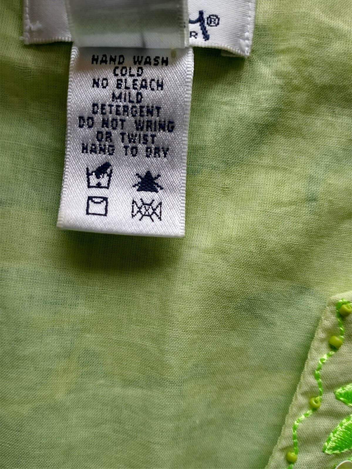 Lilly Pulitzer 100%Cotton Dress Bead Embellished Tie Back Seashell Green Blue XS - Thumbnail 10