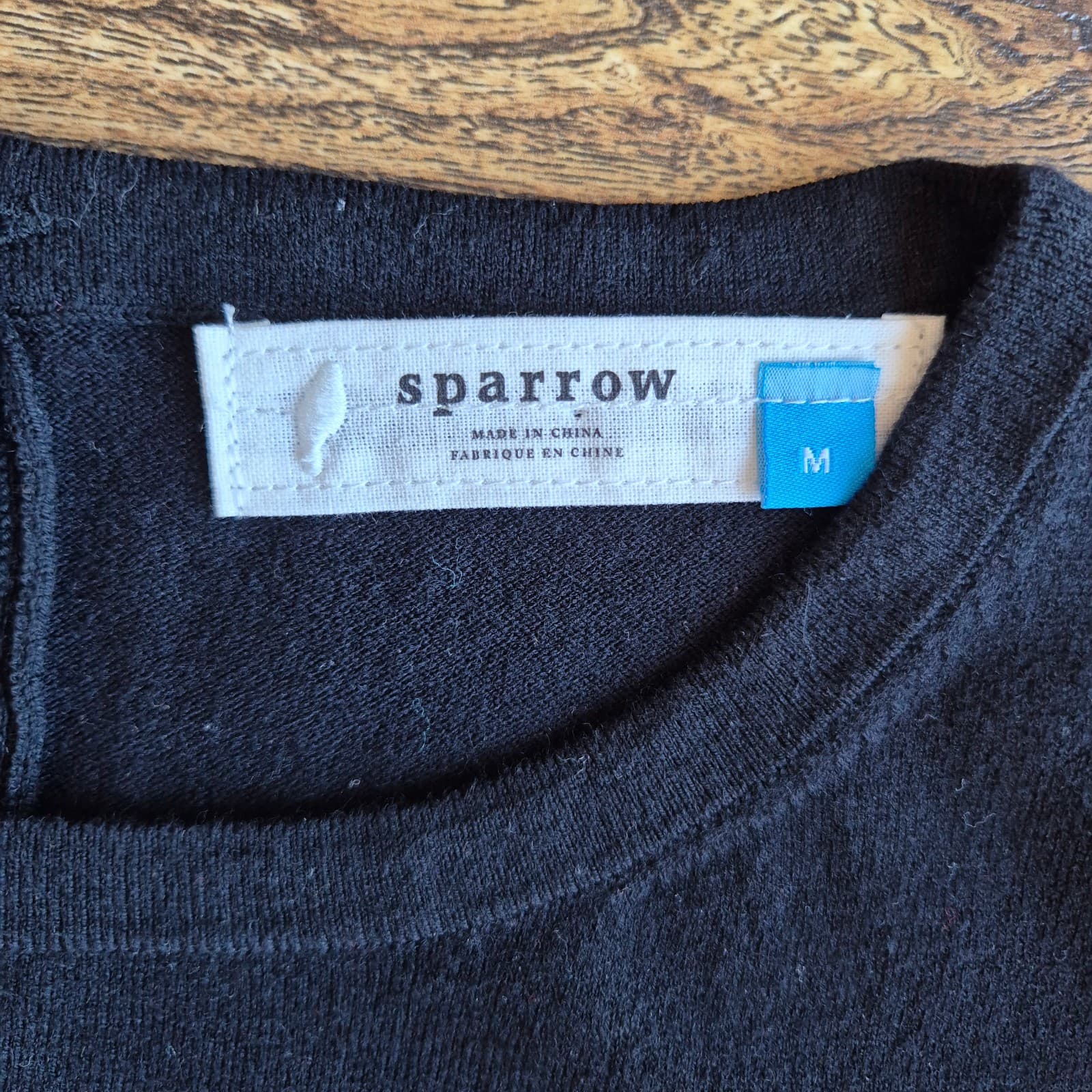 Sparrow Anthropologie Sheer Polka Dot Sleeves Sweater Cashmere Blend Black Sz.M - Thumbnail 7