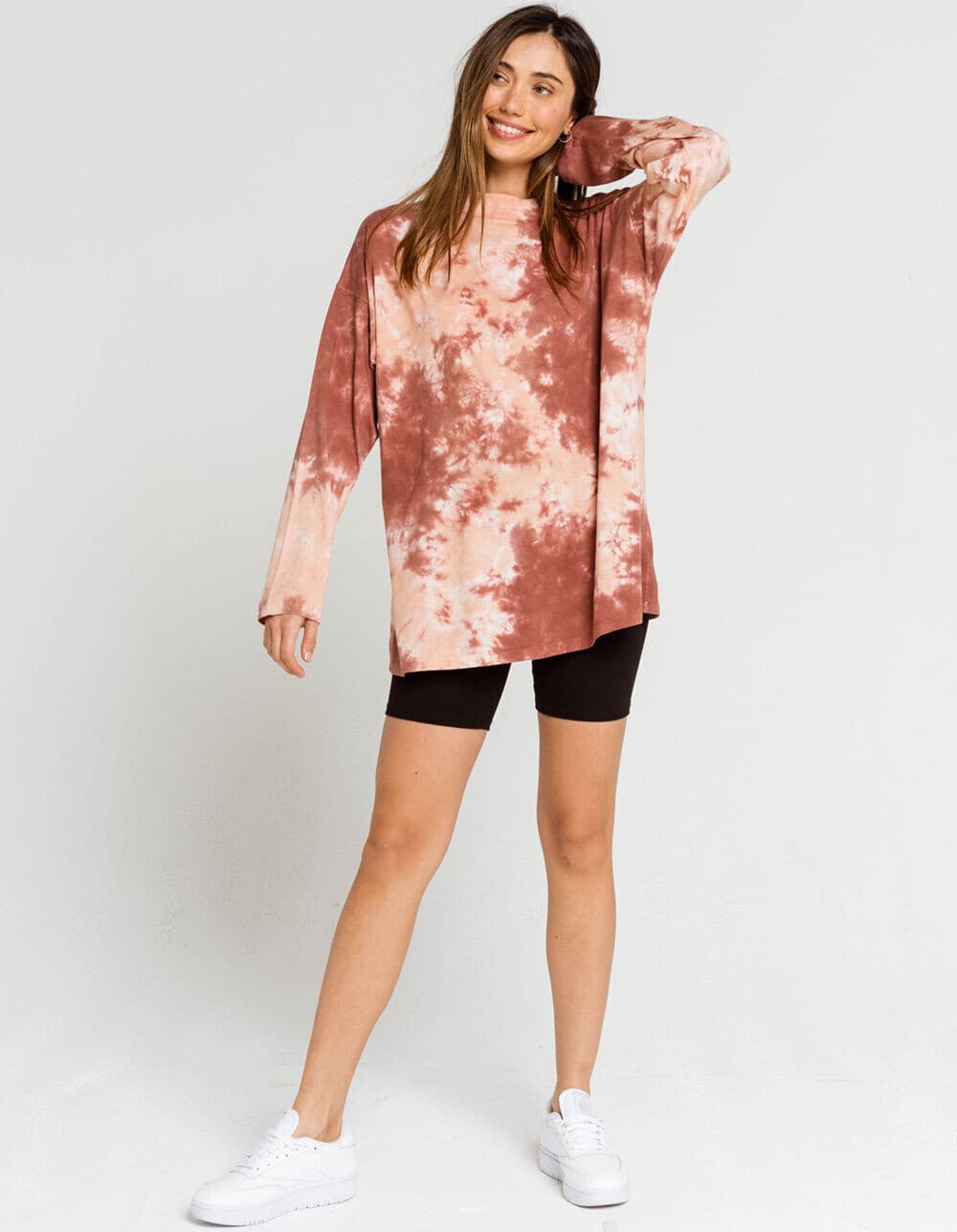 We The Free Be Free Tie-Dye Long Sleeve Tee-Shirt Cotton Rust-Combo Women's S - Thumbnail 3