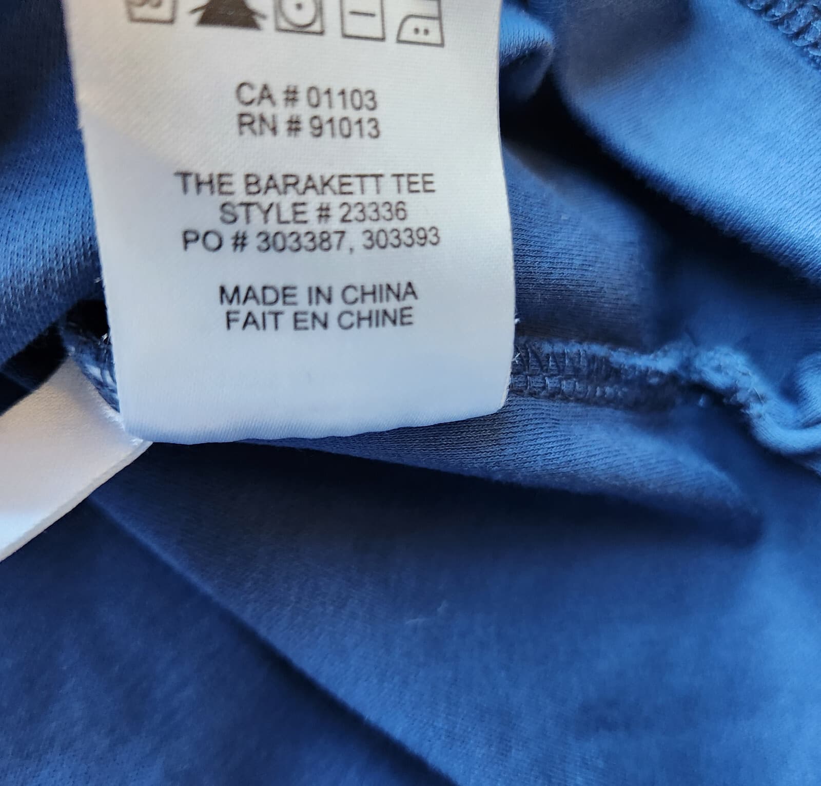 Robert Barakett Crewneck T-Shirt Short Sleeve Pima Cotton Poseidon Blue Mens XXL - Thumbnail 7