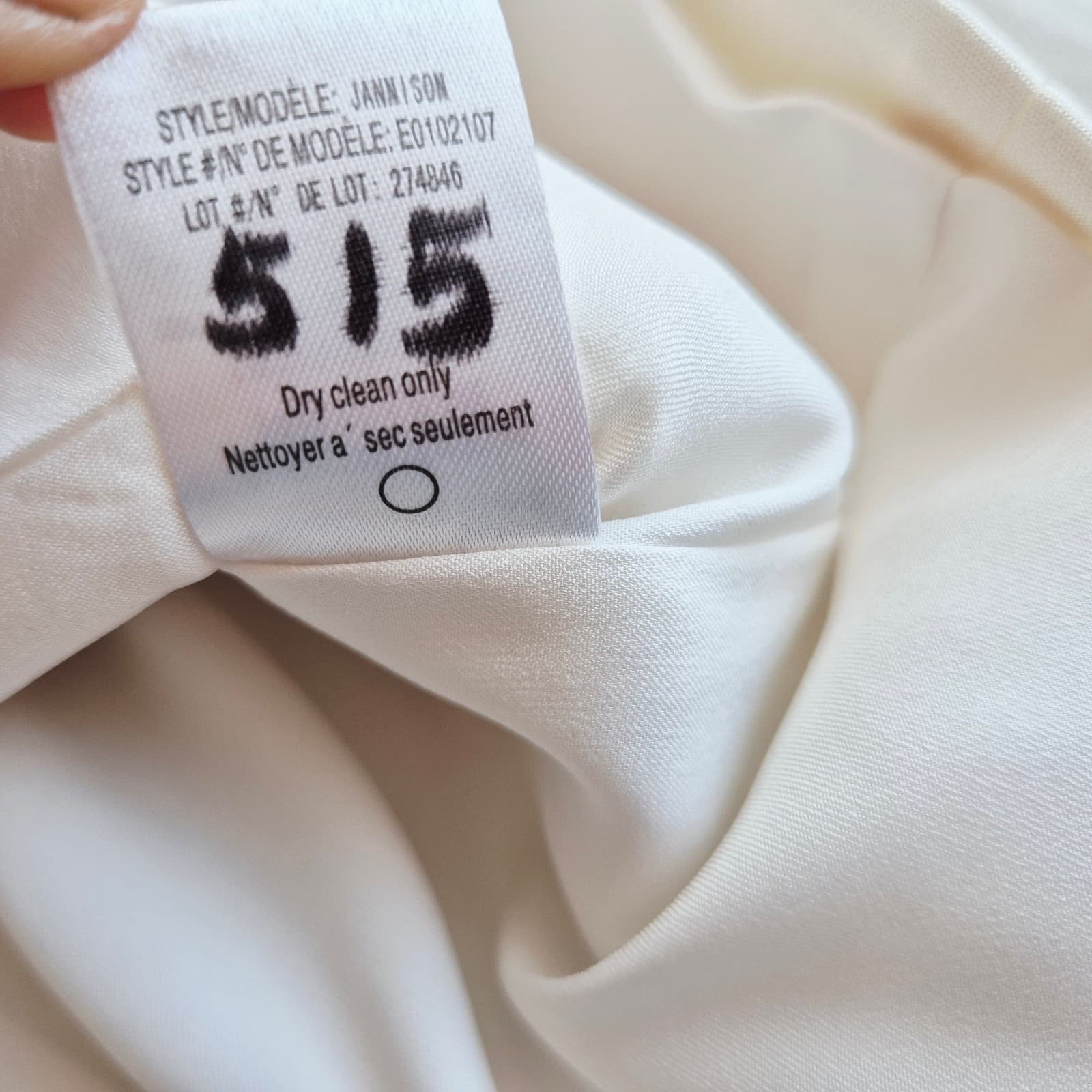 Theory Jannison 100% Silk Double-Breasted Blazer Pocket Lined White-Rice Sz.6 - Thumbnail 12
