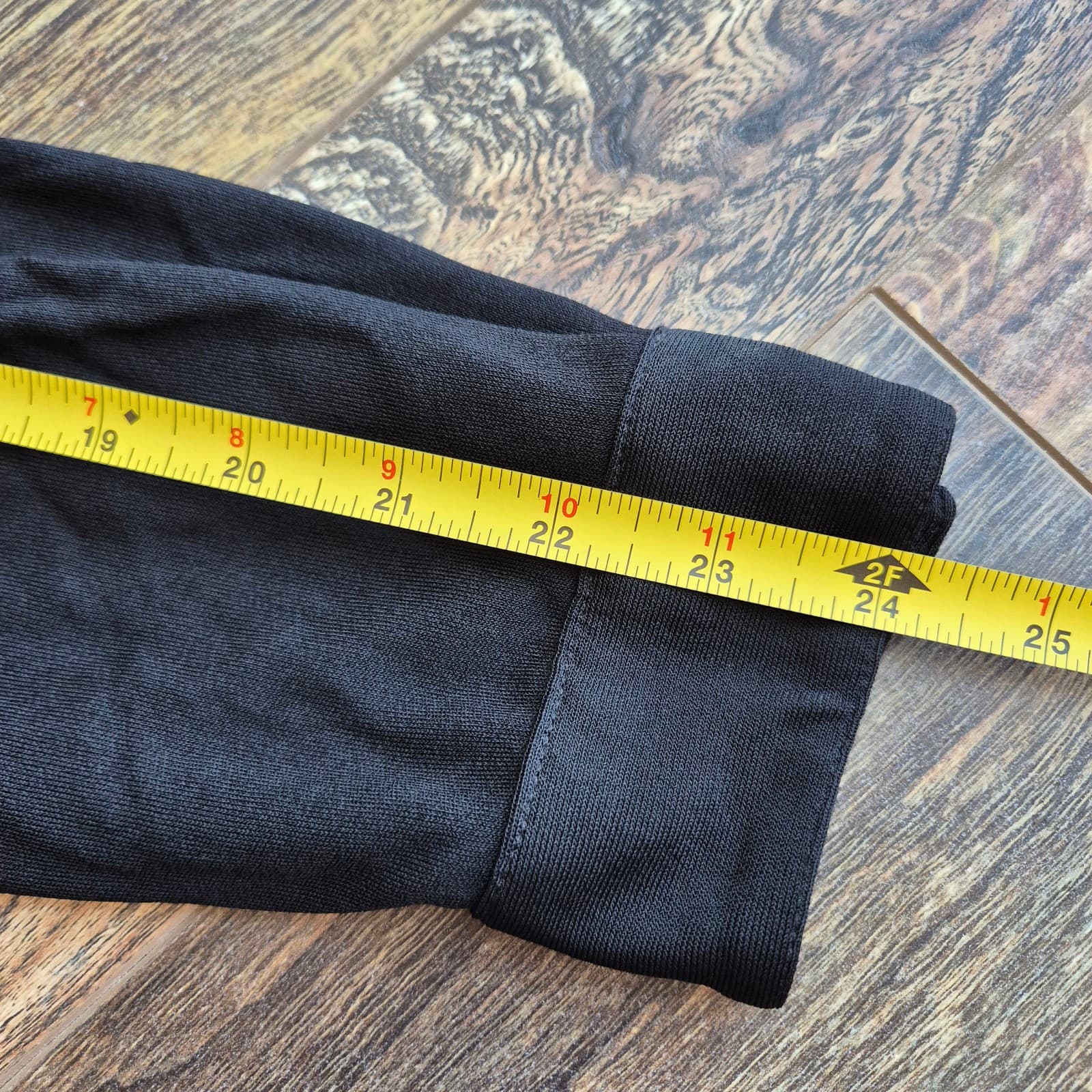 Vintage Gianni Versace Made in Italy Black Jersey Henley Top Long Sleeve Sz.50 - Thumbnail 11