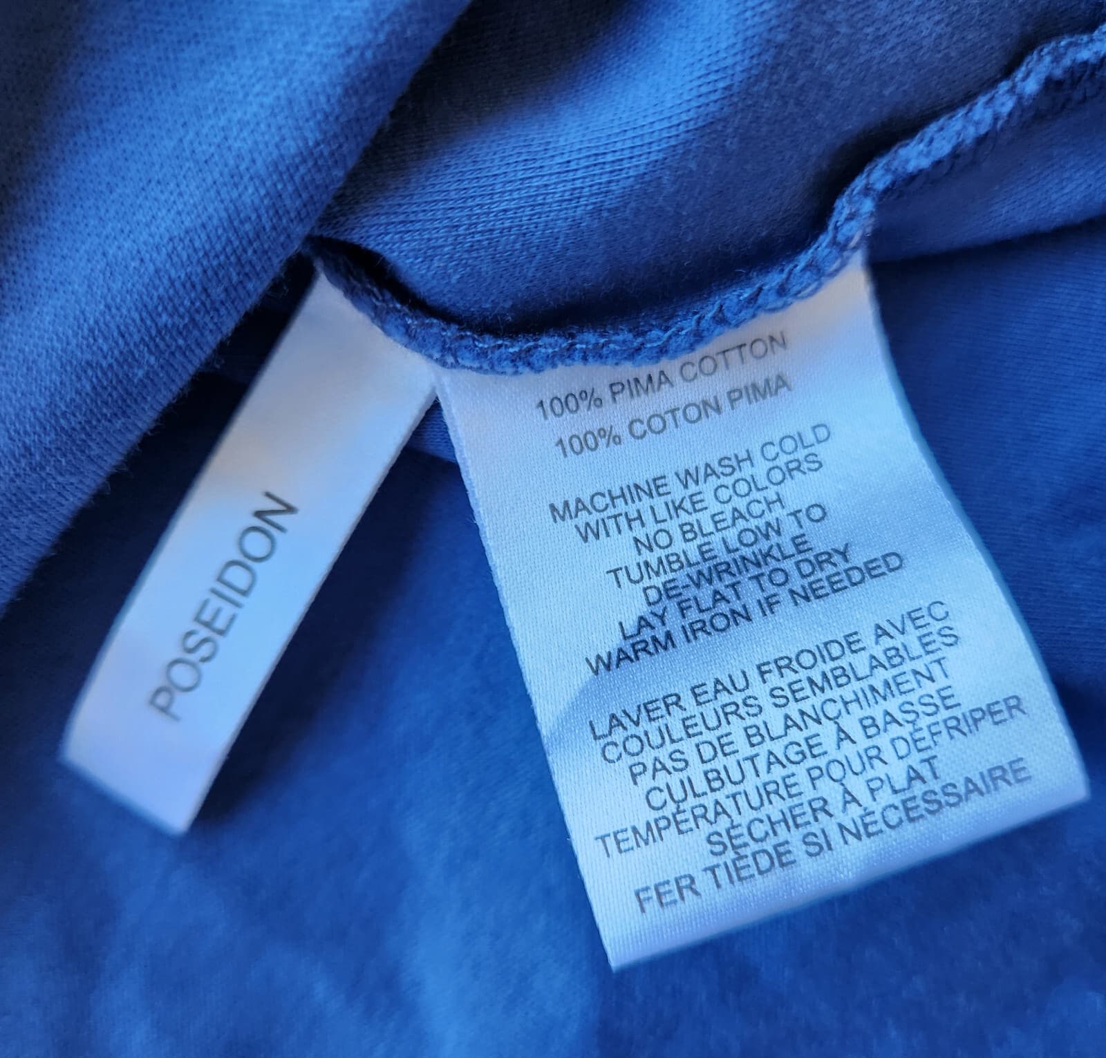Robert Barakett Crewneck T-Shirt Short Sleeve Pima Cotton Poseidon Blue Mens XXL - Thumbnail 6