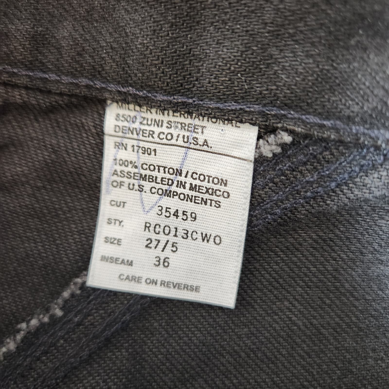 Vintage Rockies Y-York High Waist Jean Bareback Black Women 27/5 Inseam 36 - Thumbnail 8