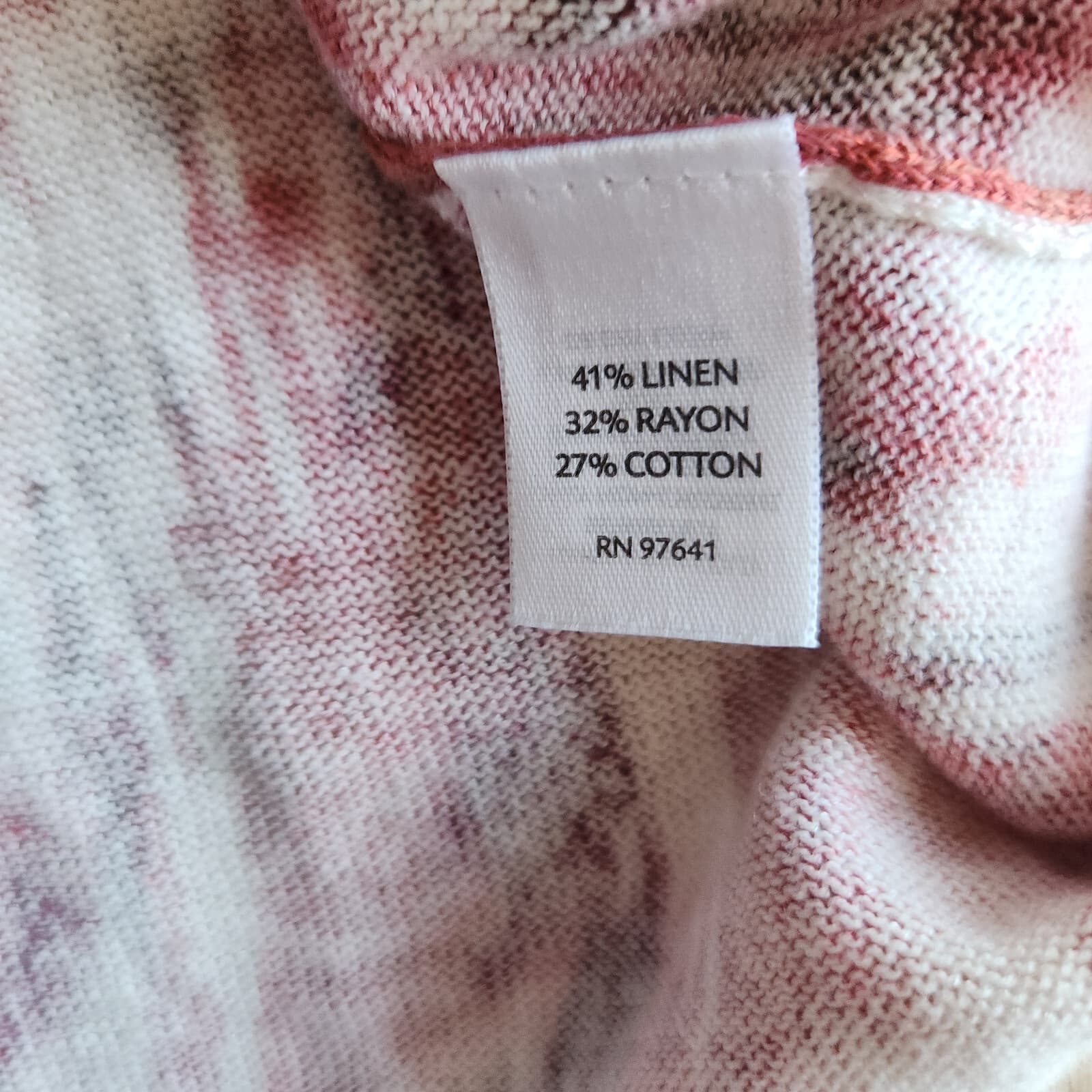 EUC J.Jill Linen Blend Abstract Cardigan Button 3/4 Sleeve Multicolor Women's XL - Thumbnail 7