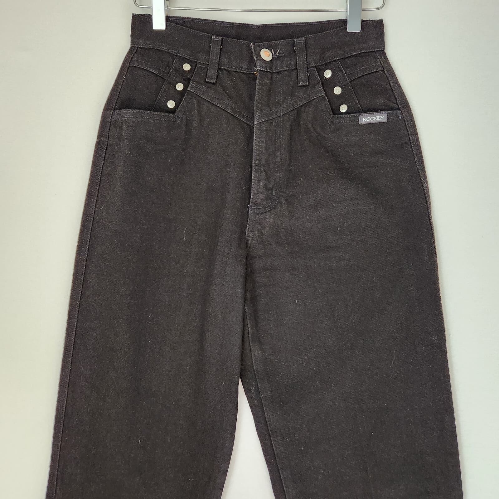 Vintage Rockies Y-York High Waist Jean Bareback Black Women 27/5 Inseam 36 - Thumbnail 2