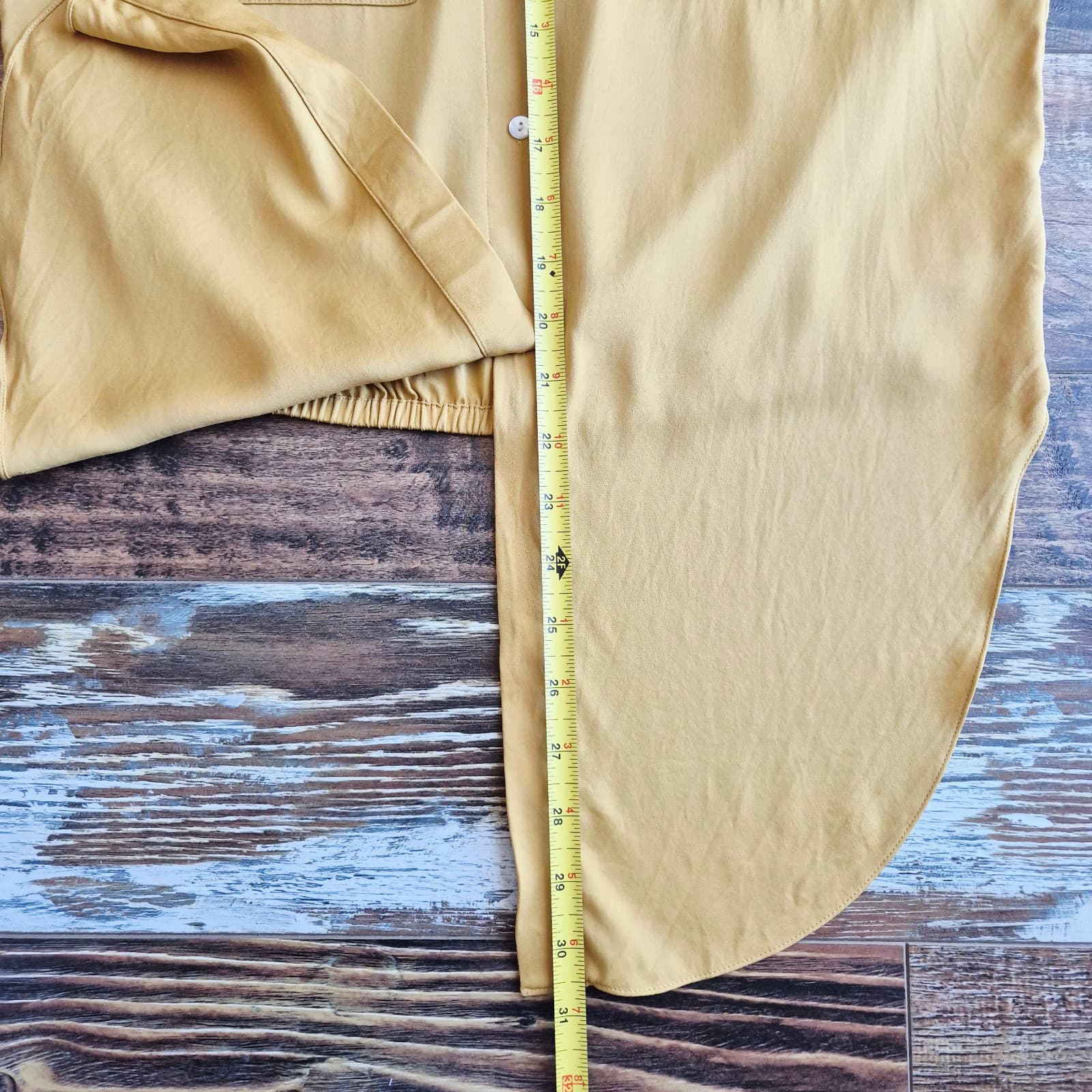 Theory Silk Blend Chiffon Tie-Front Button-Up Shirt Long Sleeve Yellow Women's S - Thumbnail 13