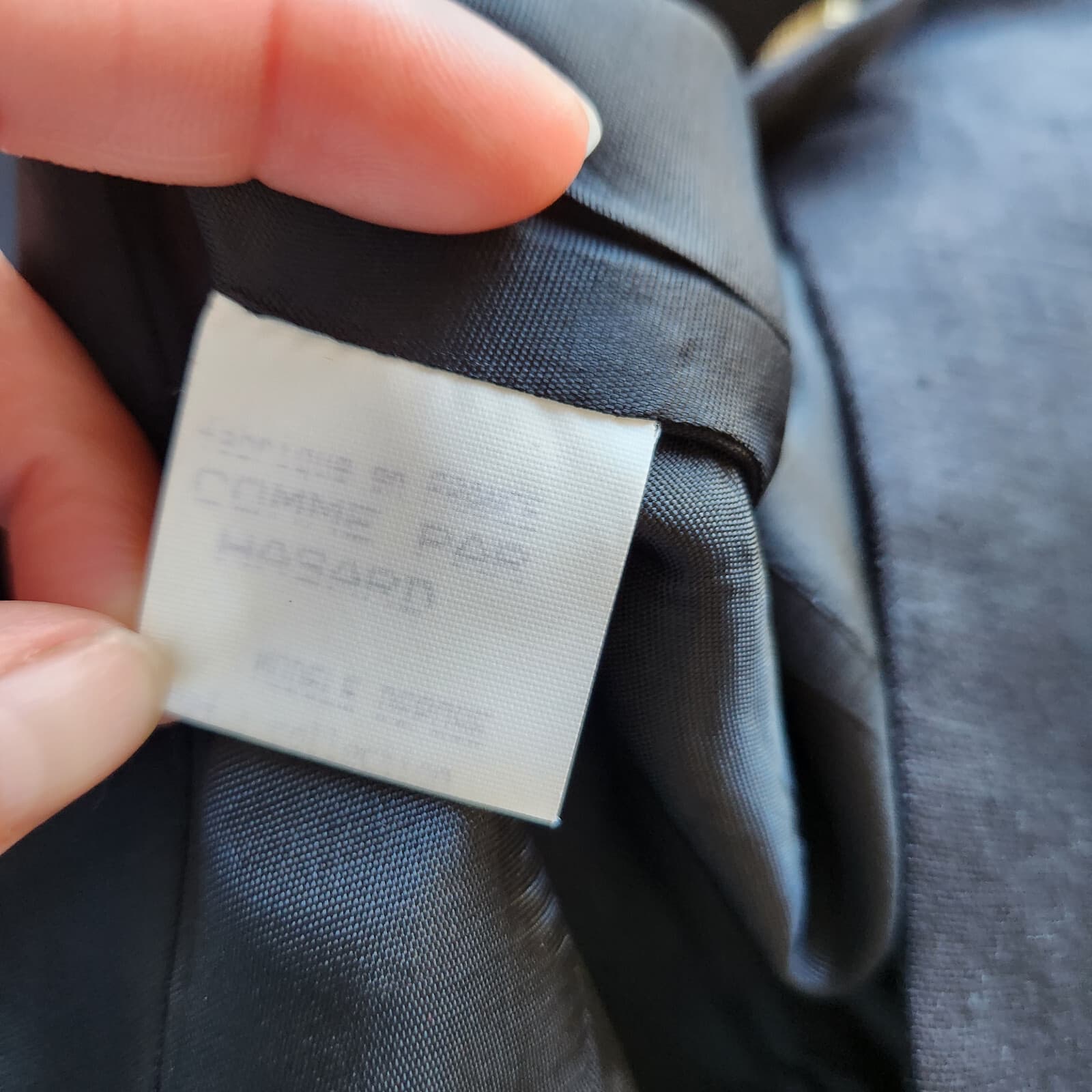Vintage'80s Comme Par Hasard France Linen Blazer Gold Button Black Women Sz.2 - Thumbnail 8