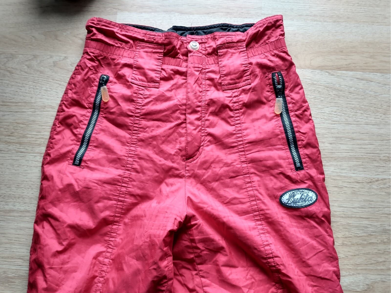 Vintage Luhta Snow/Ski Pants Zip Pocket Red Women Sz.12 Made in Portugal - Thumbnail 4