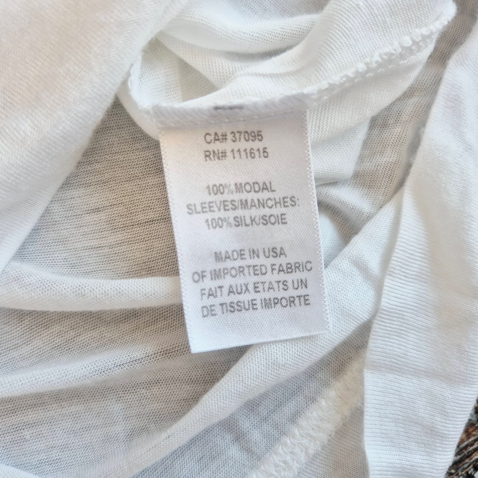Robert Rodriguez Silk Modal Ruffle Overlay Long Billowy Sleeve Top White Sz.L - Thumbnail 11