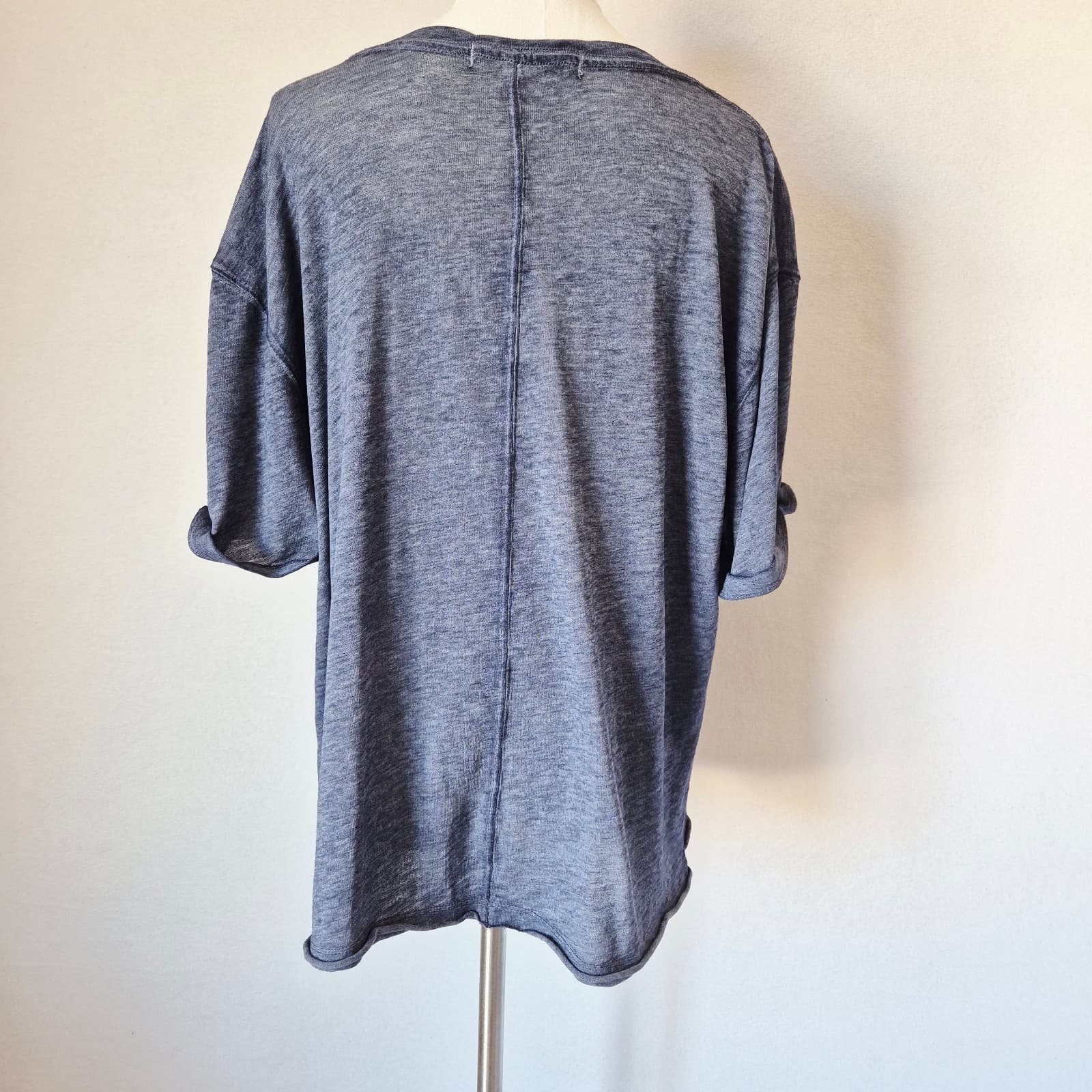 We The Free Cassidy Relaxed-Fit Cuffed Short Sleeve T-Shirt Blue Women's M - Thumbnail 8