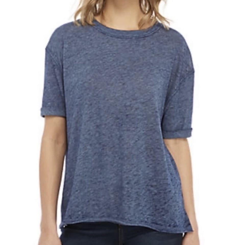 We The Free Cassidy Relaxed-Fit Cuffed Short Sleeve T-Shirt Blue Women's M - Thumbnail 2