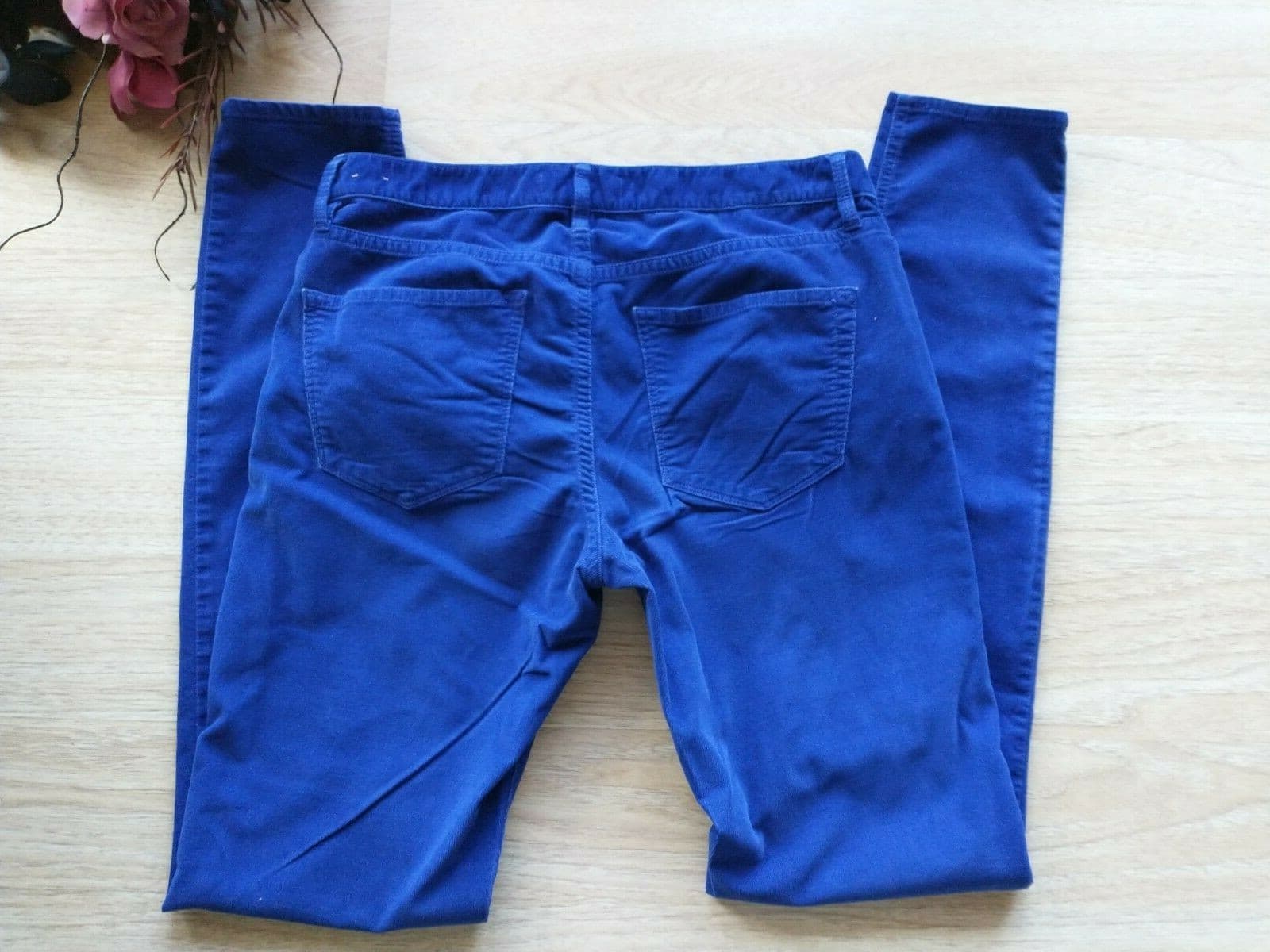 Madewell Skinny Skinny Corduroy Pants Zip Pocket Cotton Blend Blue Women 28x32 - Thumbnail 6